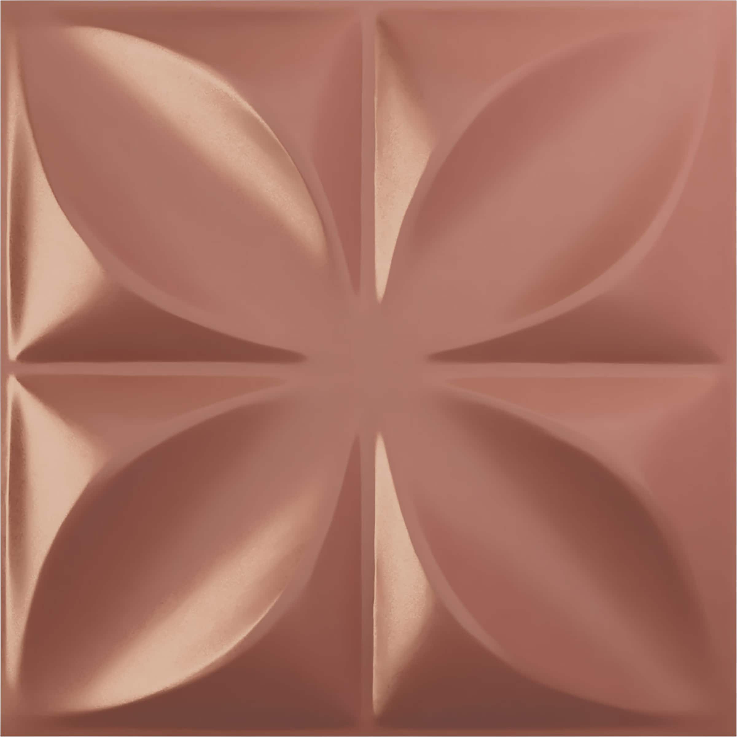Ekena Millwork WP12X12HEFCP-CASE-12 11-7/8-in x 11-7/8-in Embossed Paintable/Stainable Pink PVC Wall Panel ( 12 -Pack, Covers 11.76-sq ft )