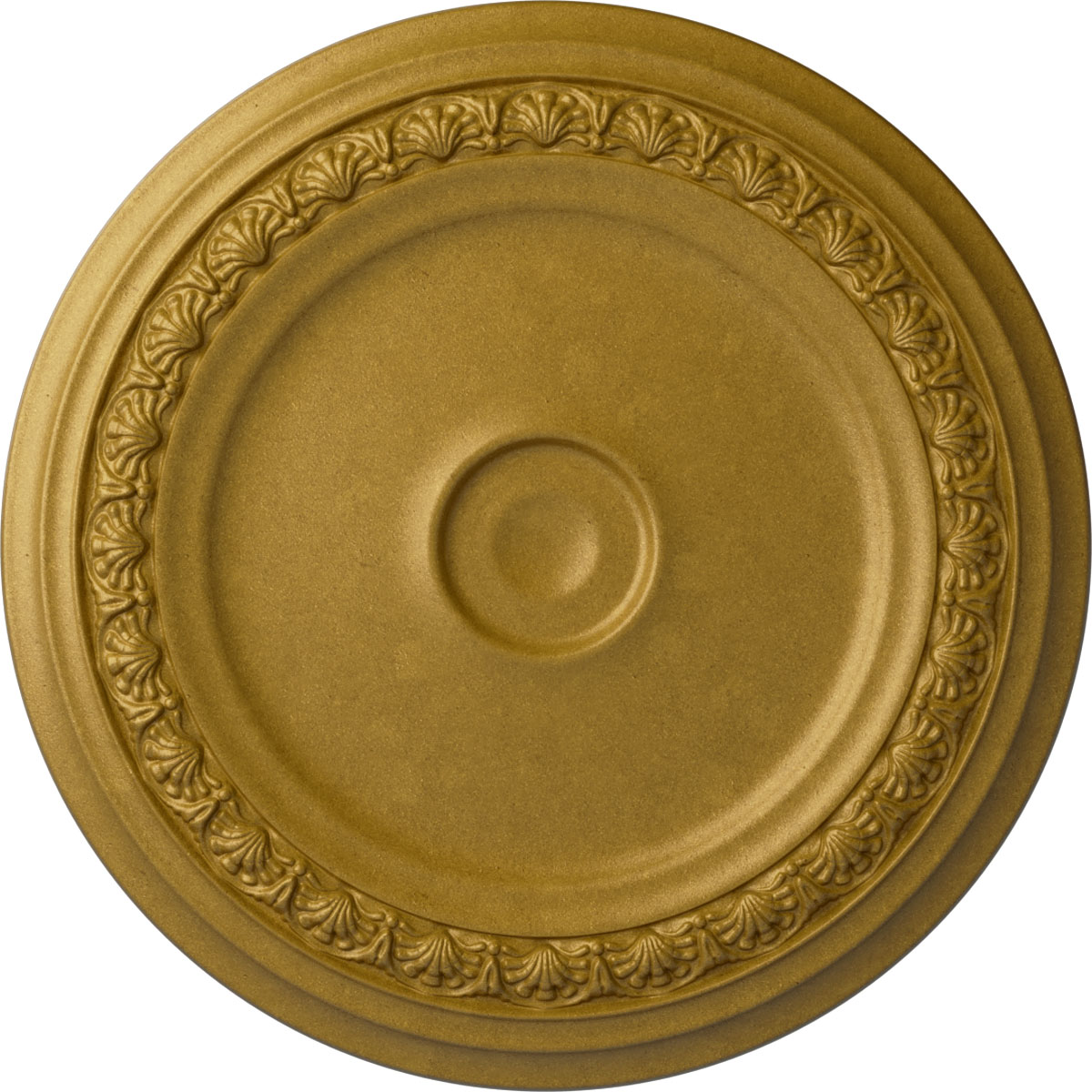 Ekena Millwork CM31CAPGS Carlsbad 31.125-in W x 31.125-in L Painted Pharaohs Gold Polyurethane Whole Ceiling Medallion