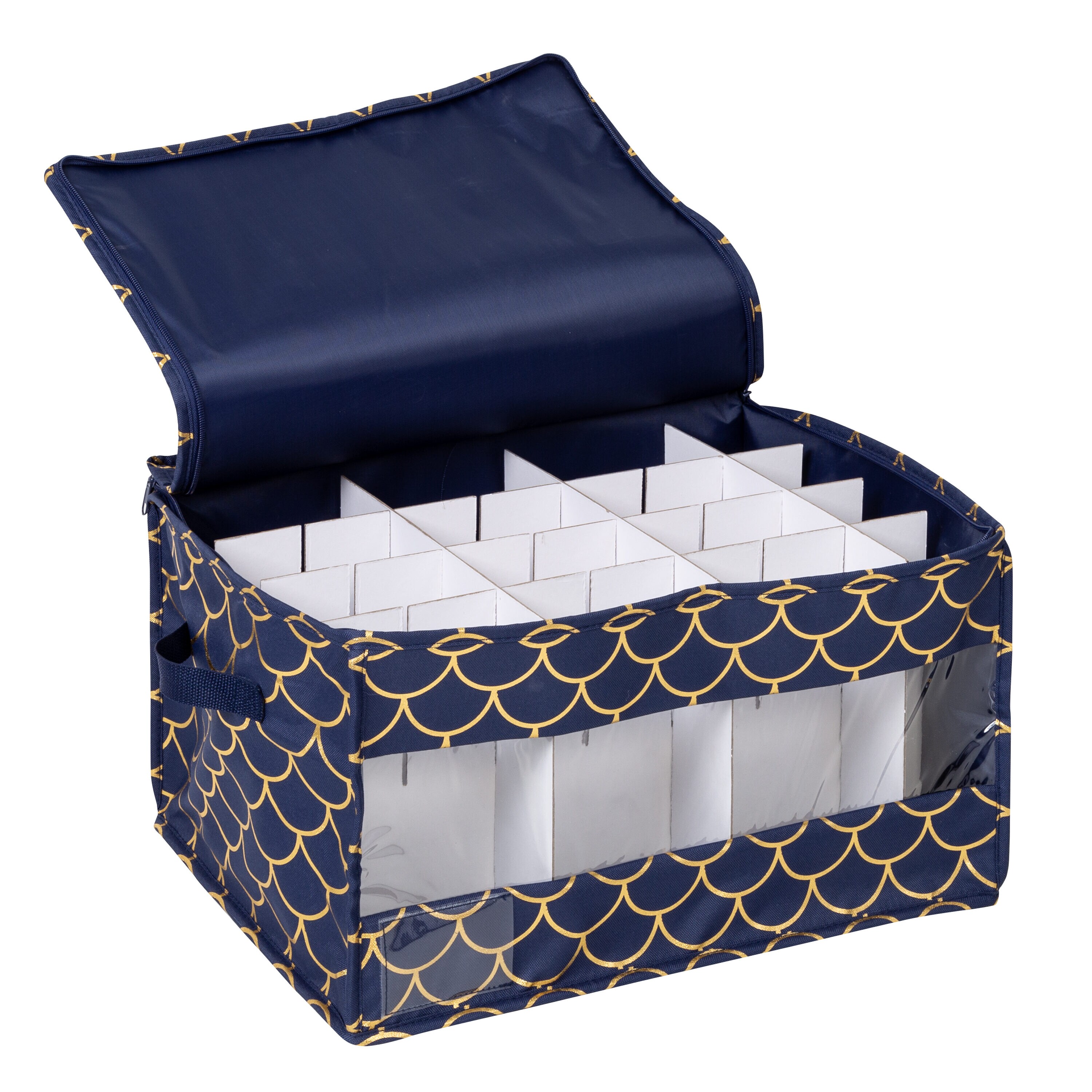 Honey-Can-Do 48-Piece Ornament Storage Box with Dividers 