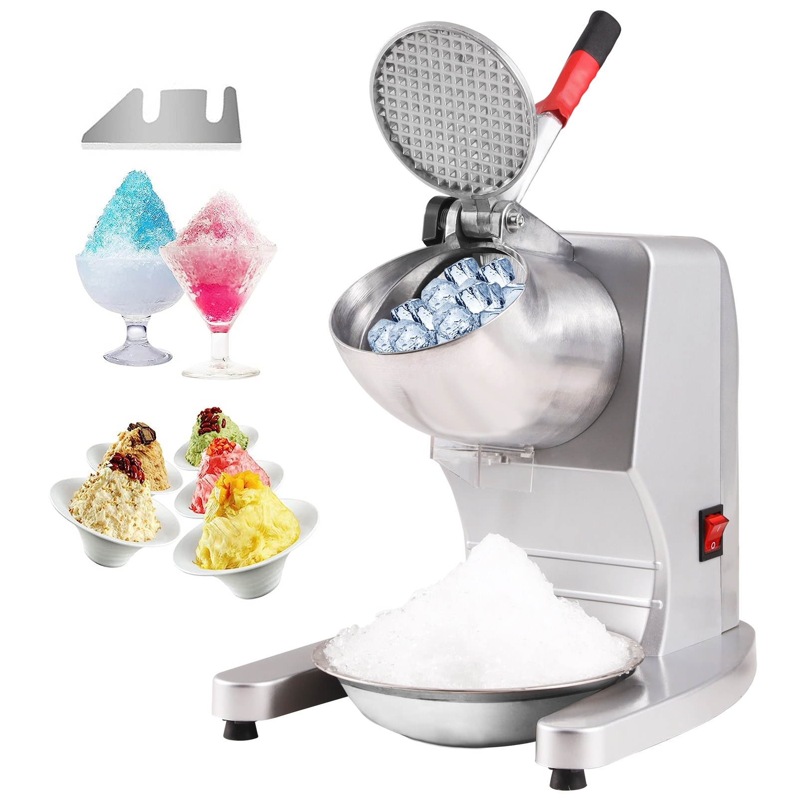 VEVOR ZZJBD800W4IN1SD4DV1 220 LBs/H Ice Crushers Machine Snow cone maker ( 4 Blades 300W )
