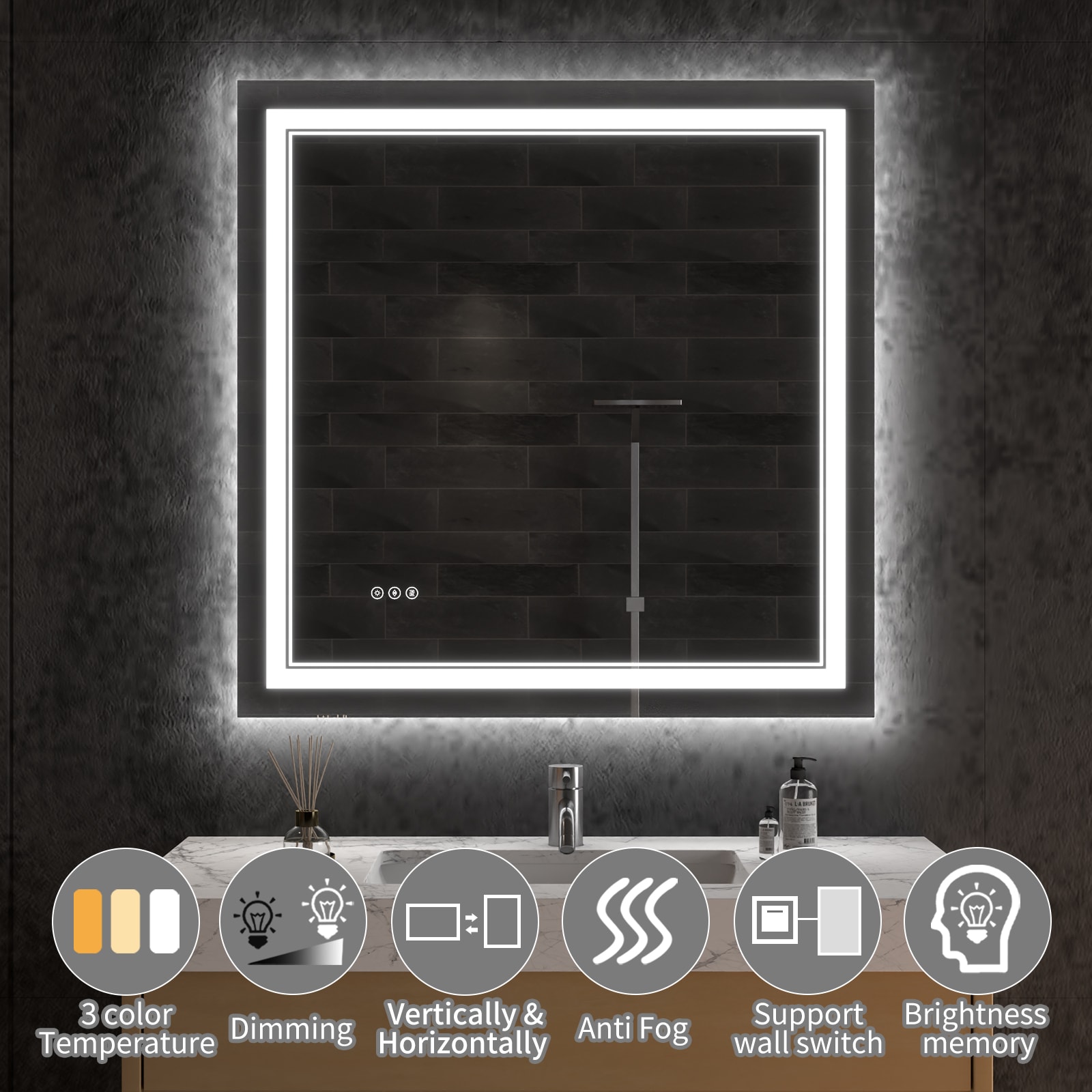 ExBrite JQBM2836FLLA Framed-Bath-Mirrors - View #4
