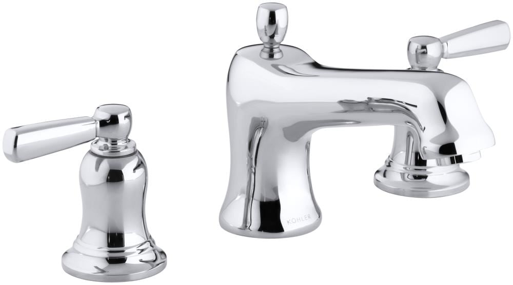 KOHLER T10592-4-CP Bancroft Polished chrome 2-handle Deck-mount Roman Low-arc Bathtub Faucet