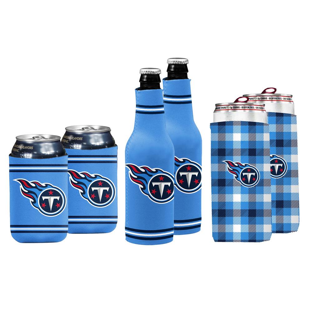 Logo Brands Detroit Lions Plaid Slim Can Cooler