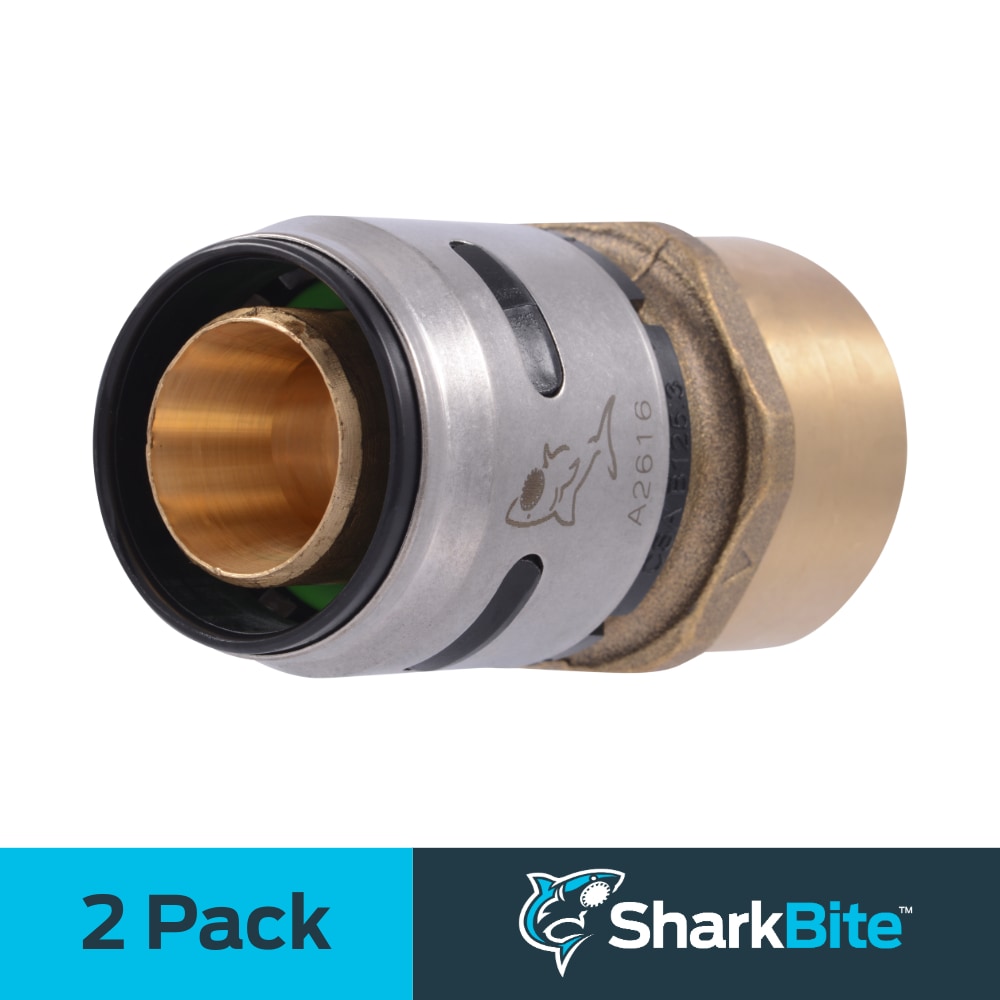 SharkBite K094Z2 EvoPEX 1-in Push-to-Connect x 1-in FNPT Female Adapter (2-Pack)