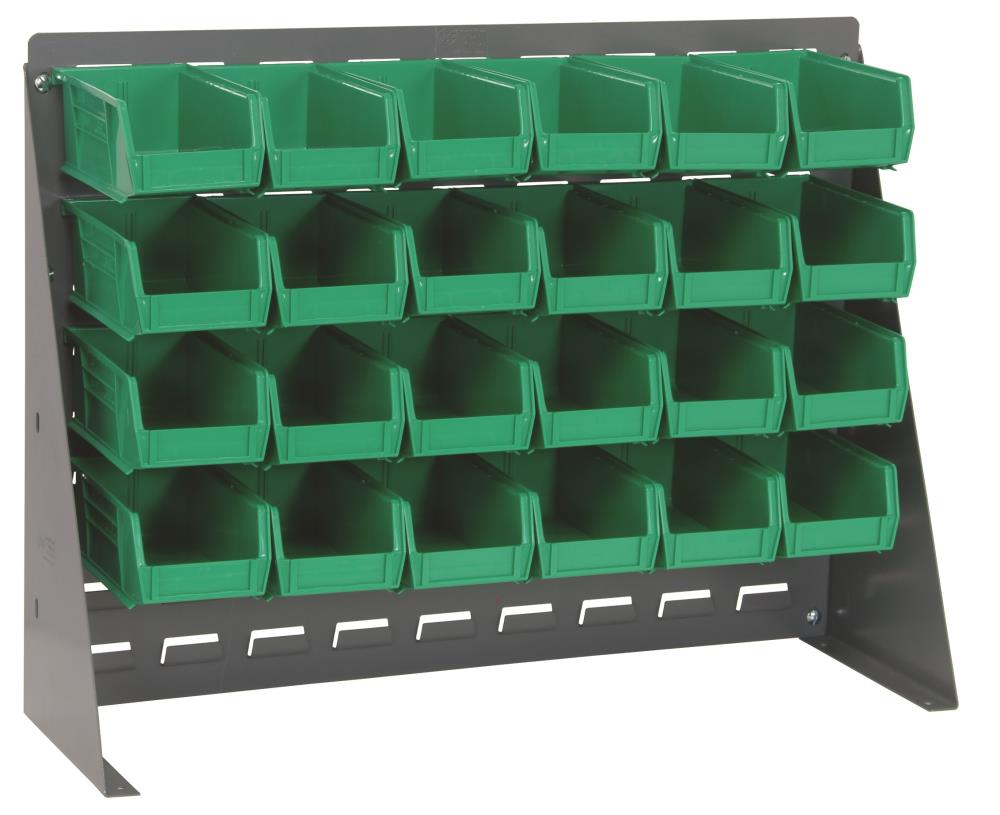 Quantum Storage Systems QBR-2721-220-24GN Louvered bench rack (27-in W x 21-in H x 8-in D) Gray Steel Bin