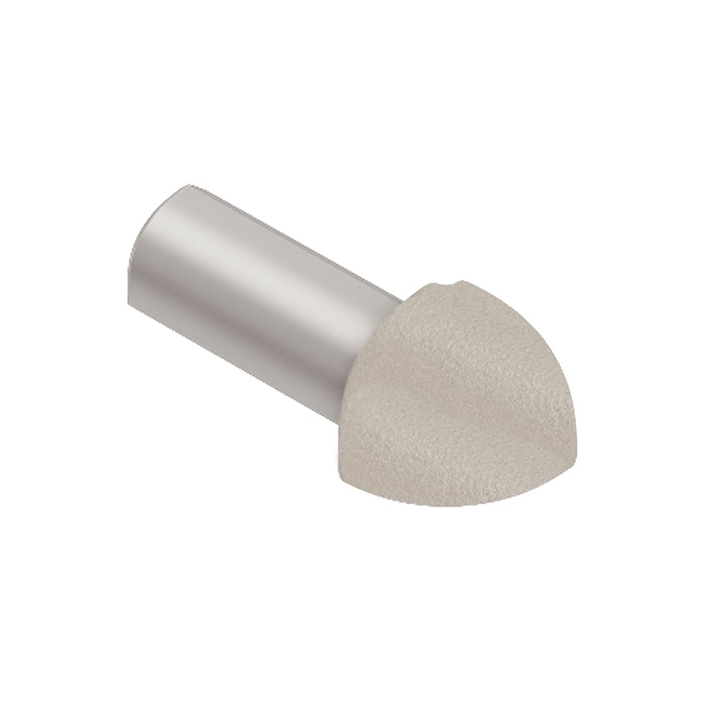 Schluter Systems EV/RO100TSC Rondec 0.375-in W x 1.0-in L Cream textured color-coated aluminum Aluminum Outside corner Tile Edge Trim