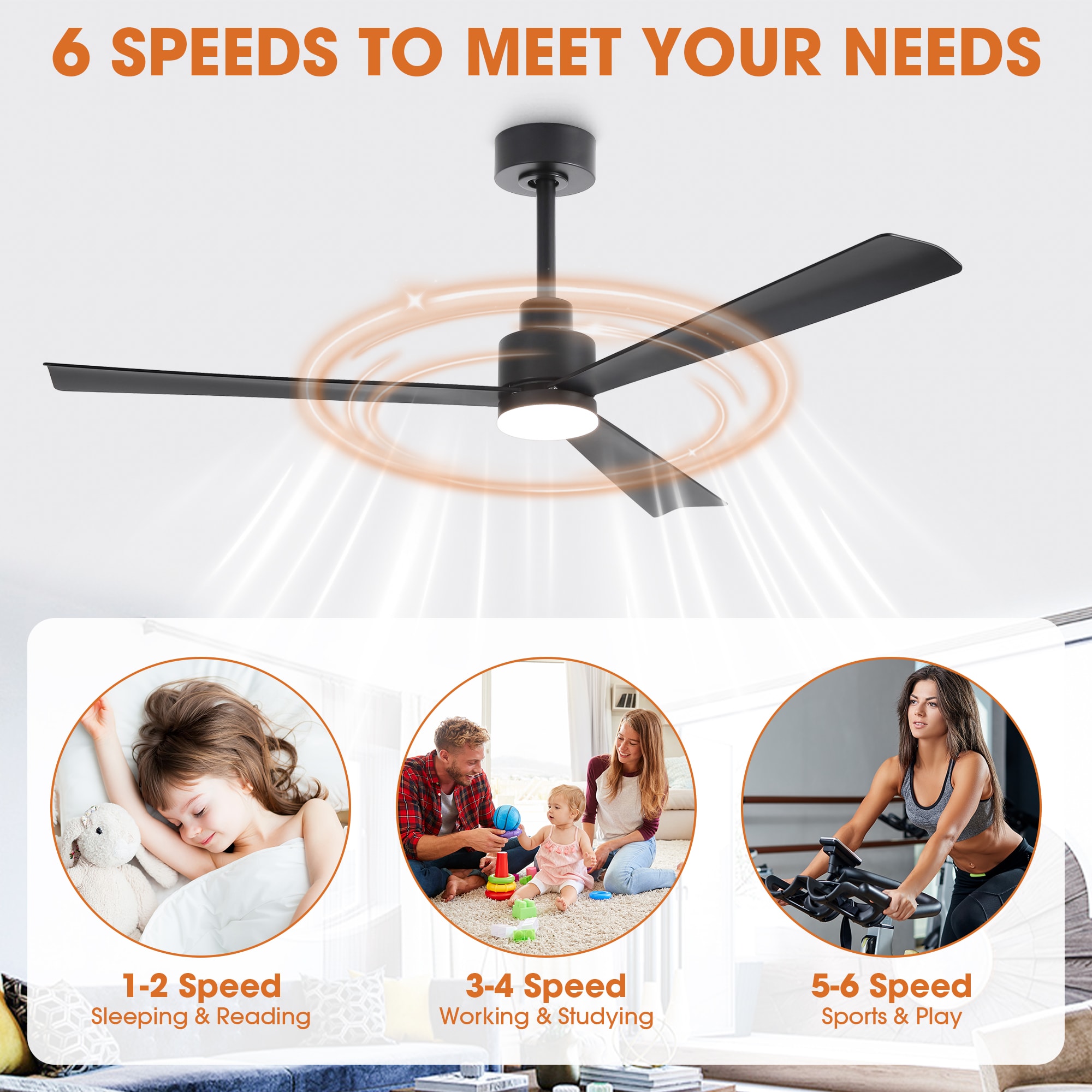 Parrot Uncle F6014BK Ceiling-Fans - View #9