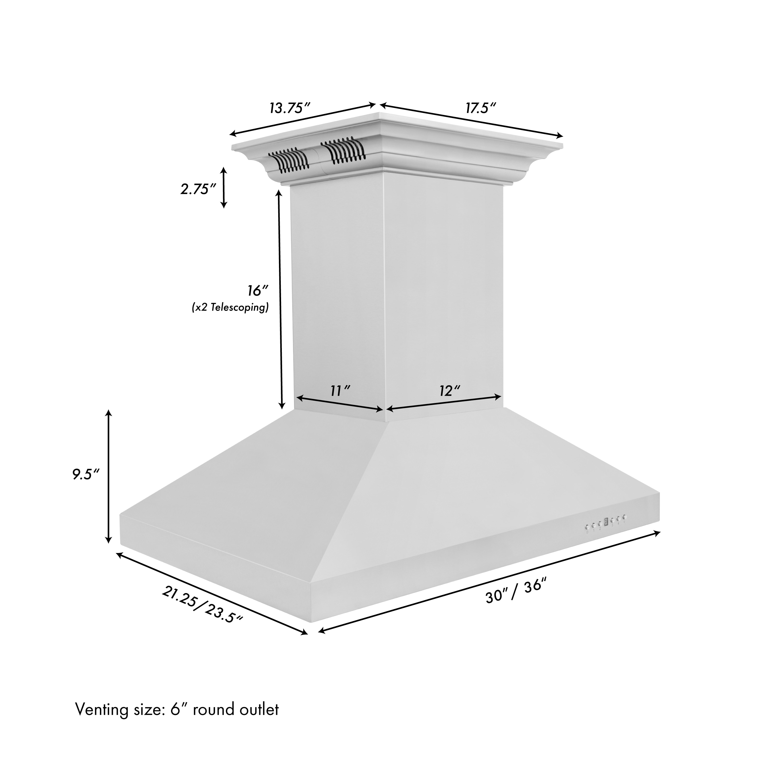 ZLINE KITCHEN & BATH KL3ICRN-BT-30 Island-Range-Hoods - View #4