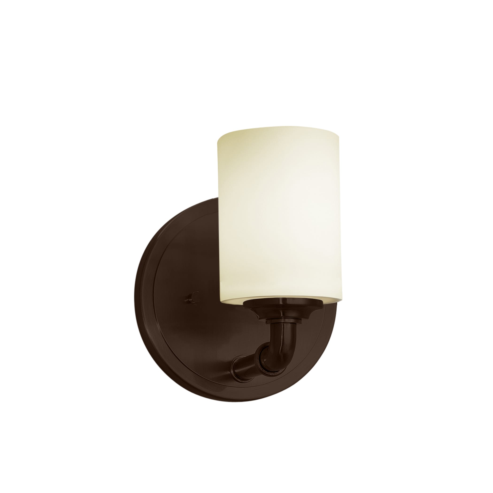 Justice Design Group FSN-8461-10-OPAL-DB Fusion Bronx Family 6-in W 1-Light Dark Bronze Transitional Wall Sconce