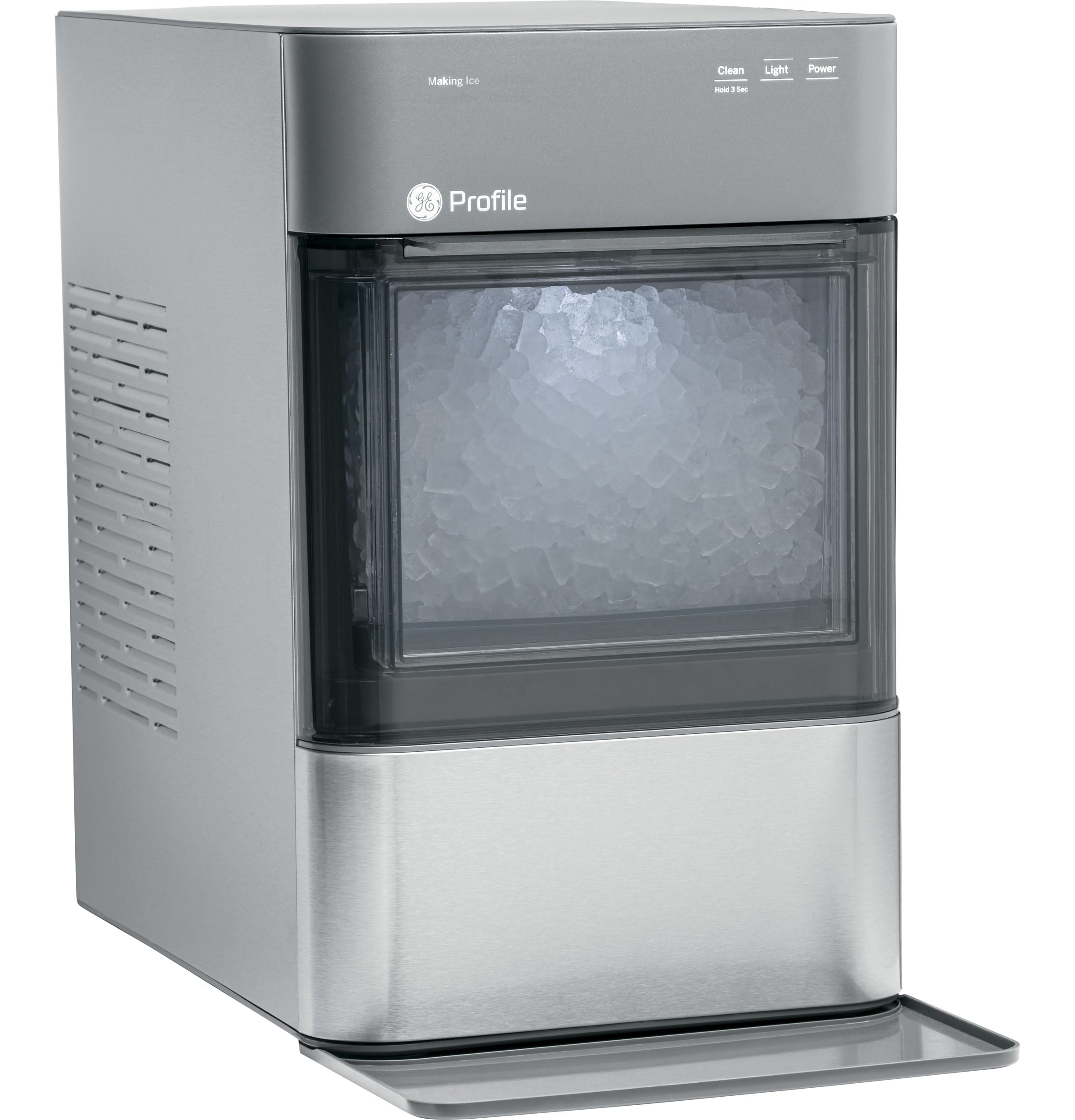 GE Profile Opal 38-lb Drop-down Door Countertop or Portable Nugget Ice  Maker (Stainless Steel) in the Ice Makers department at
