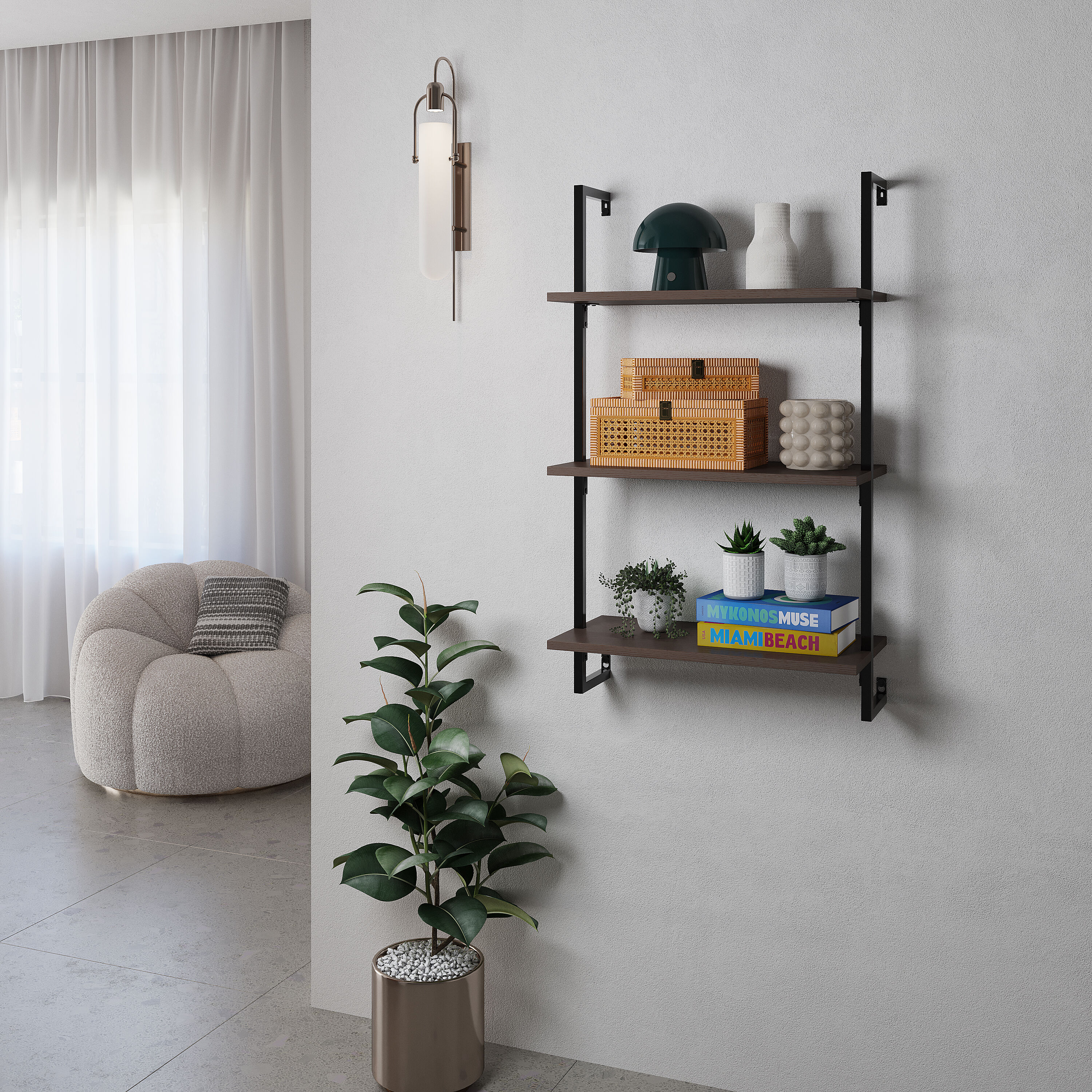happimess MSH1000C Wall-Mounted-Shelving - View #7