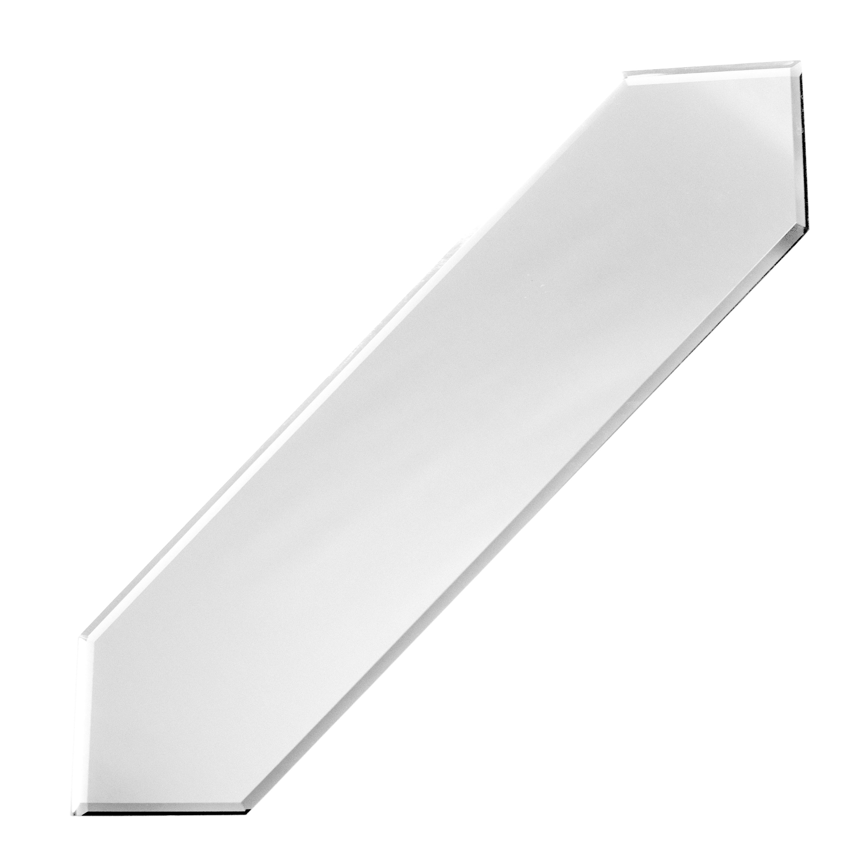 Abolos LWSREFPIC-SI[L] Diy Silver 3-in x 12-in Mirrored Glass Subway Hexagon Standard Wall Tile ( 9.24-sq ft Carton )