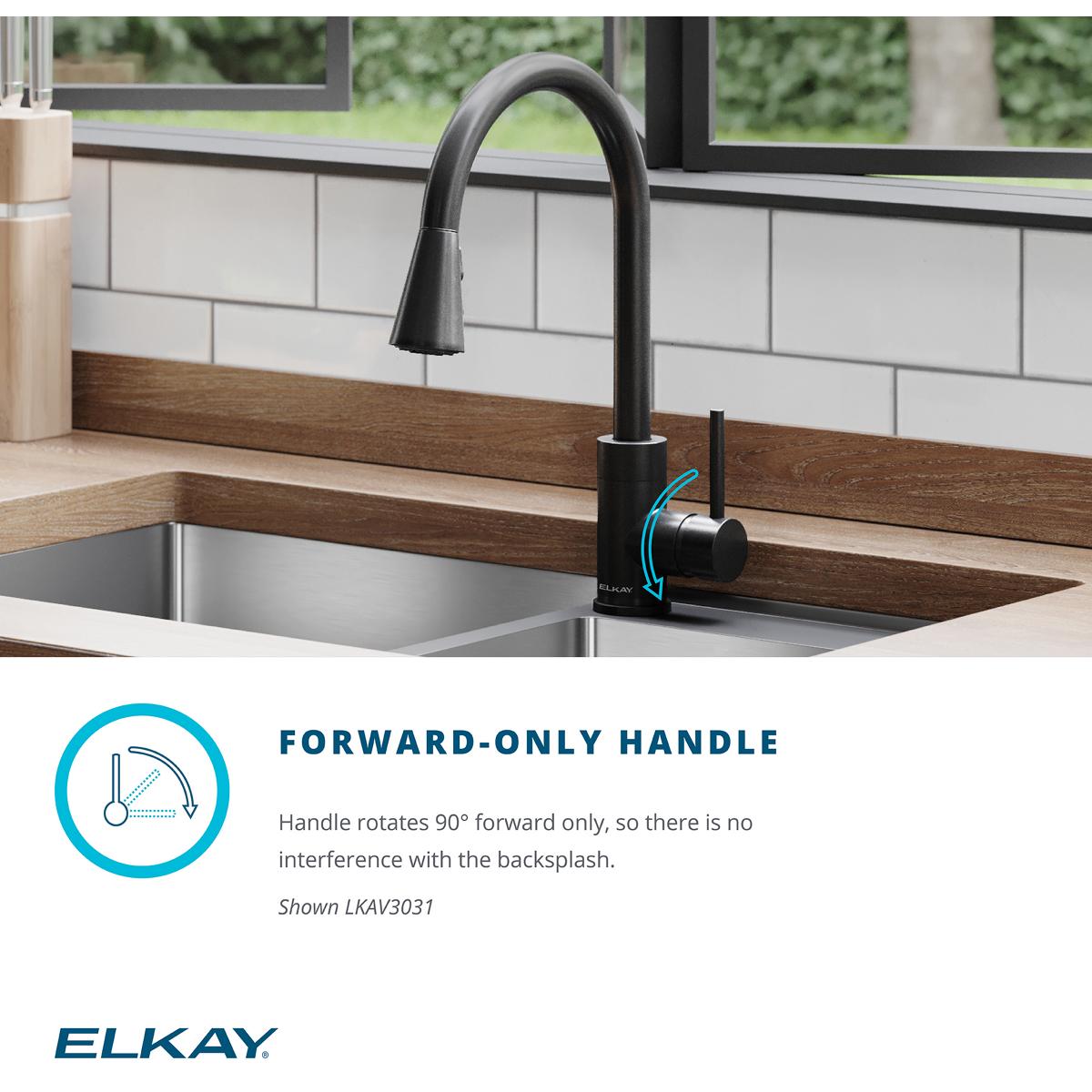 Elkay Explore Lustrous Steel Single Handle Pull Down Kitchen Faucet In   44350290 