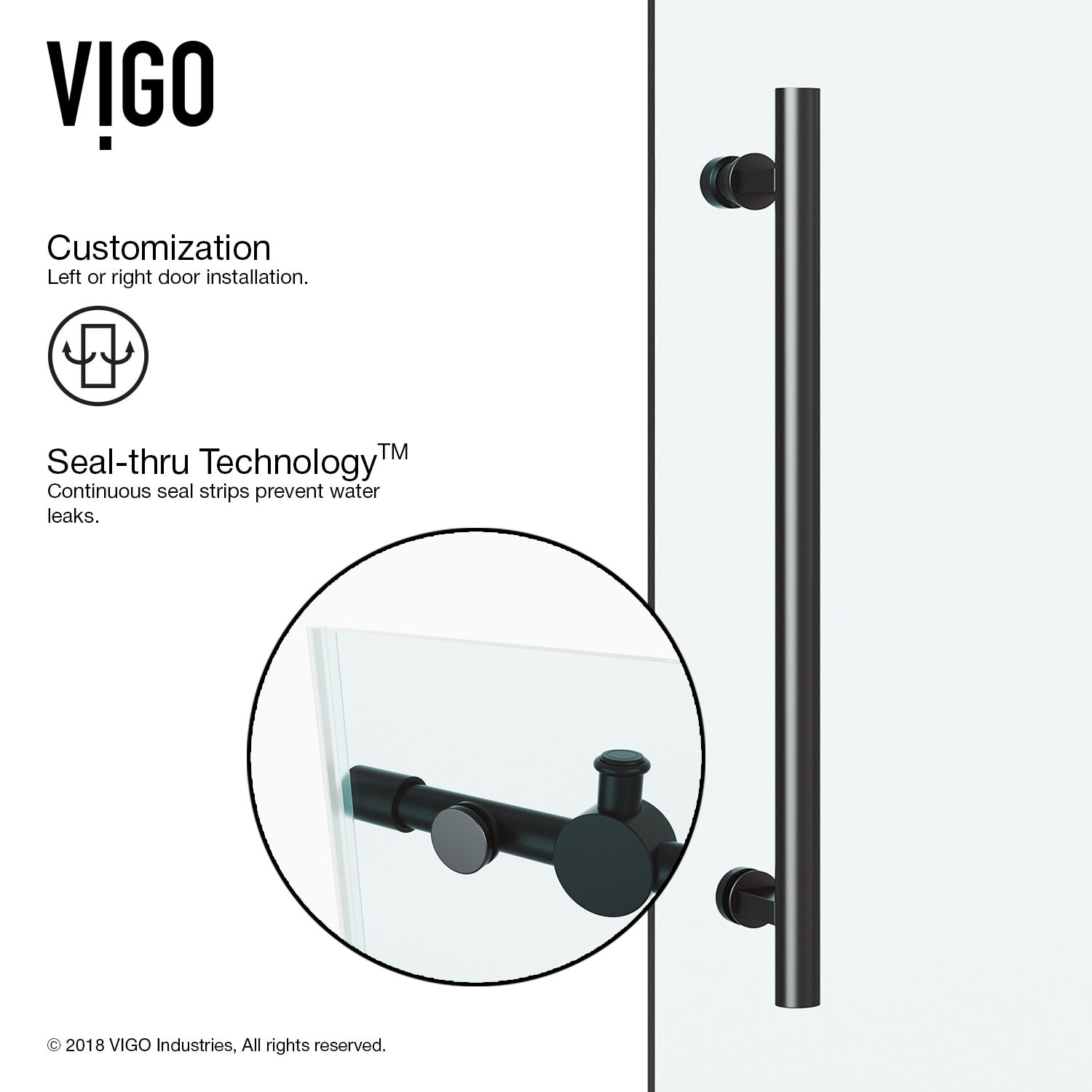 VIGO VG6041MBCL6066 Bathtub-Doors - View #7