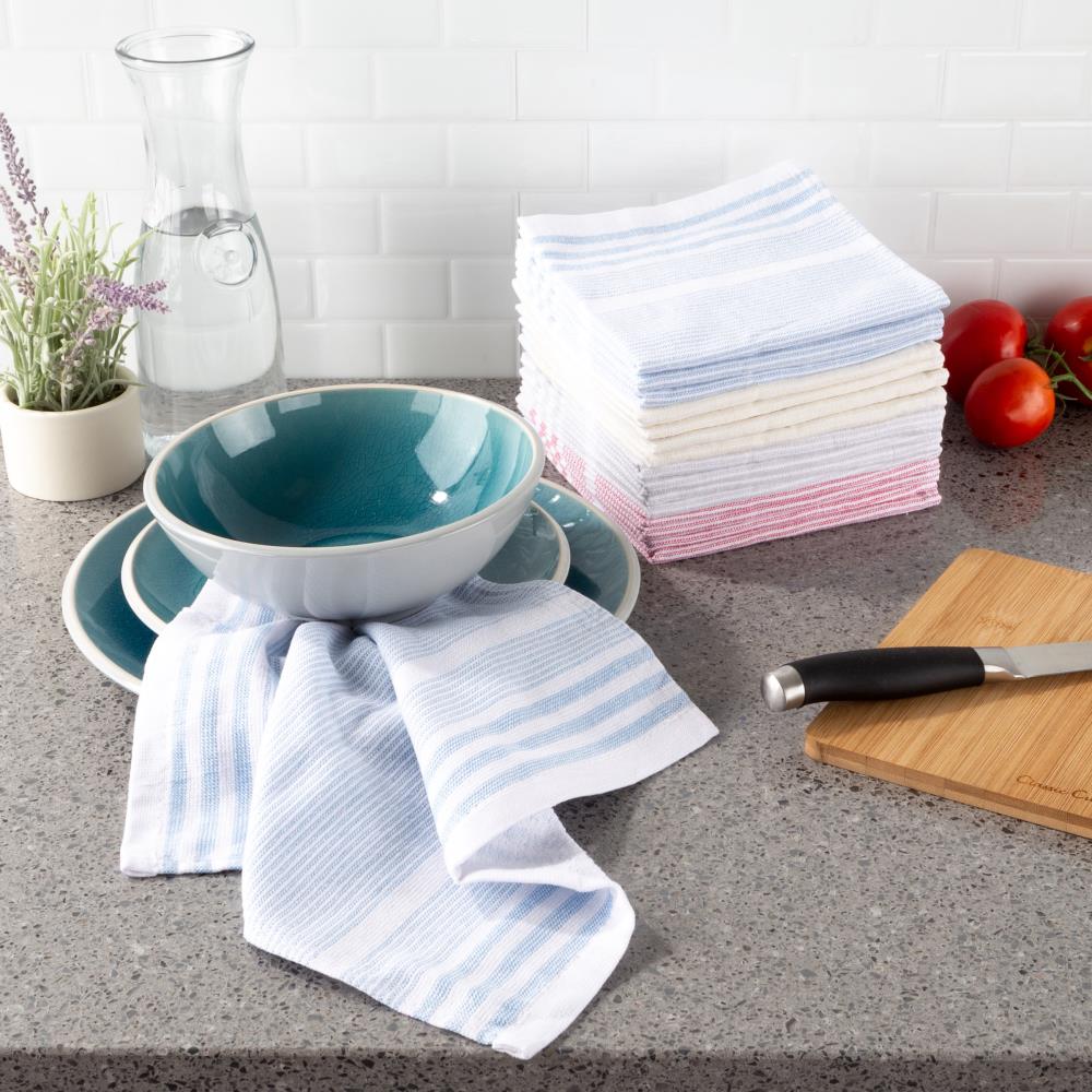 Kitchen Dish Cloth-set Of 16- 12.5x12.5-absorbent 100% Cotton