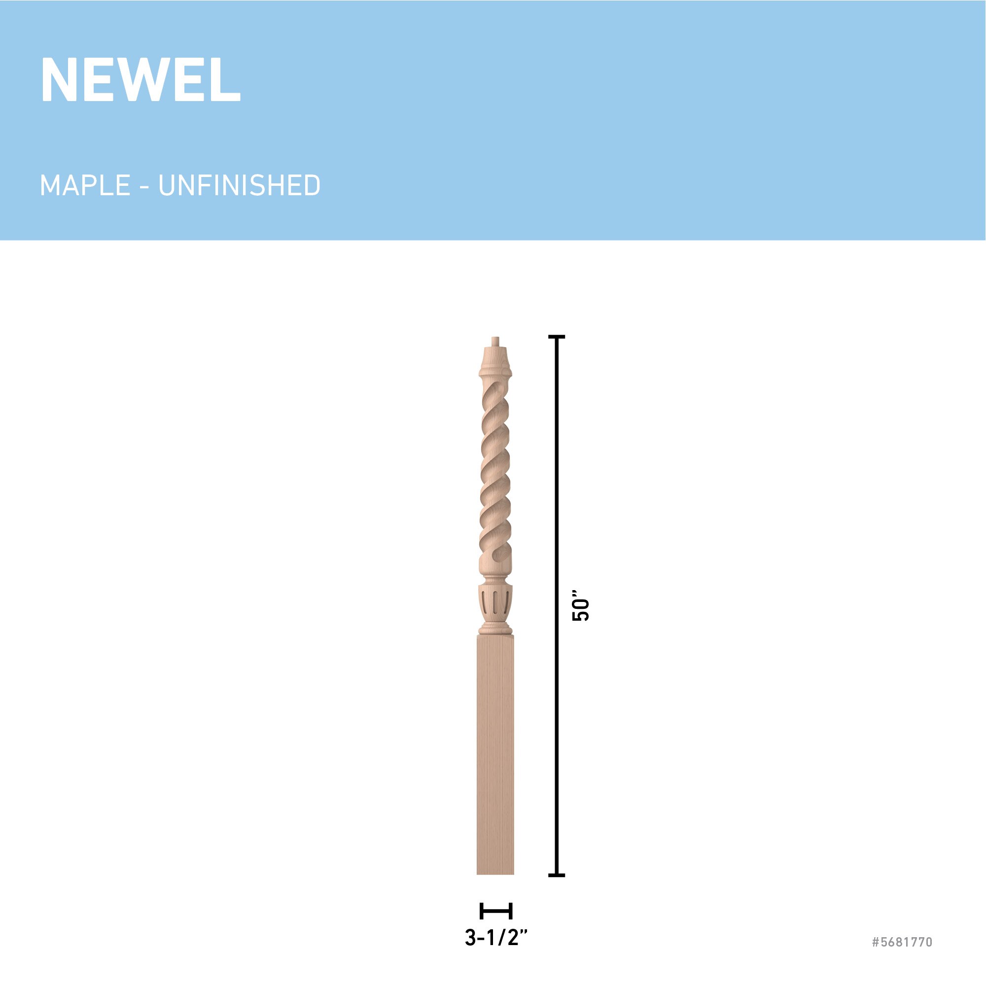 L.J. Smith Stair Systems LJT-3014-M Interior-Stairpart-Newel-Posts - View #3