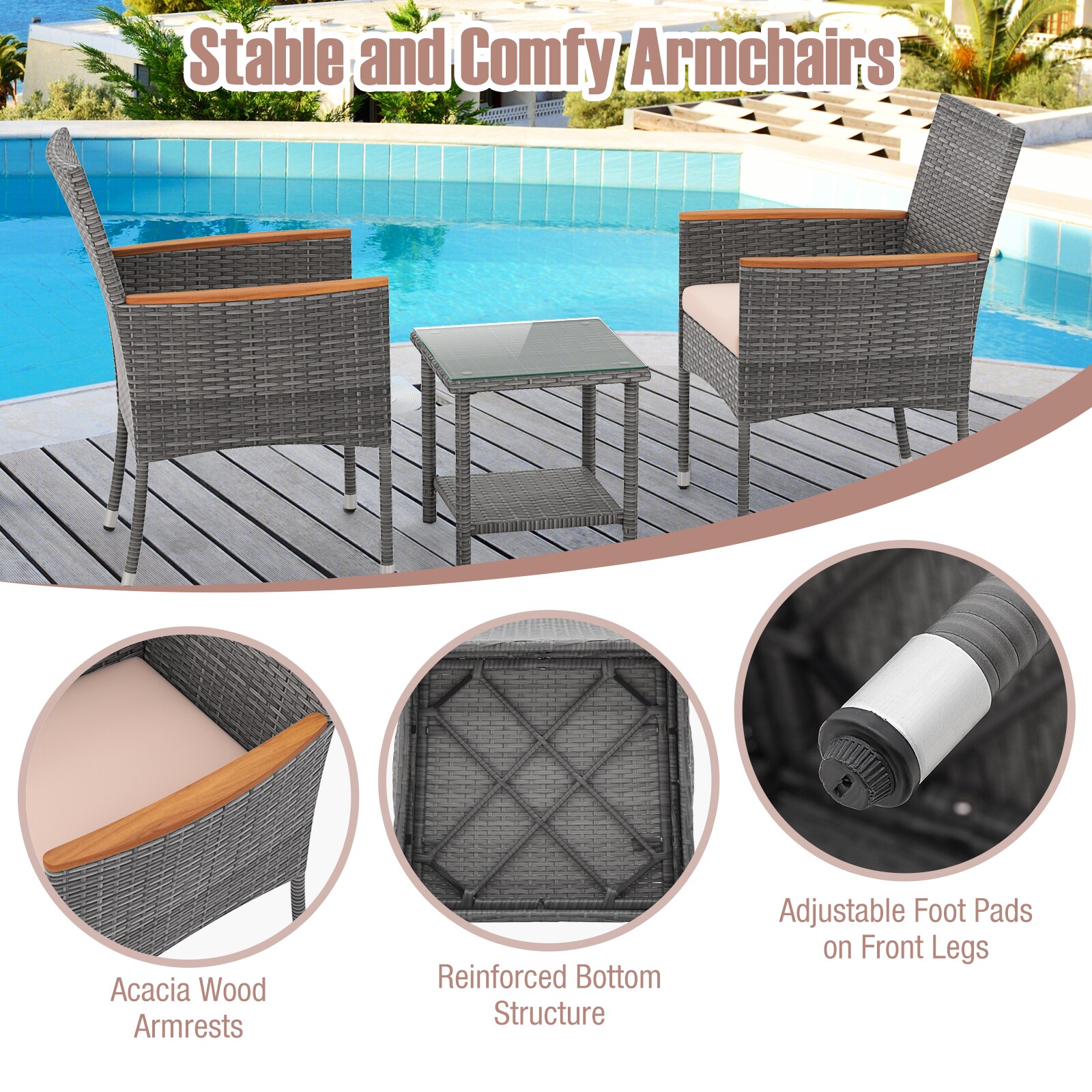 Slickblue D-CO-NB36327WH Patio-Conversation-Sets - View #7