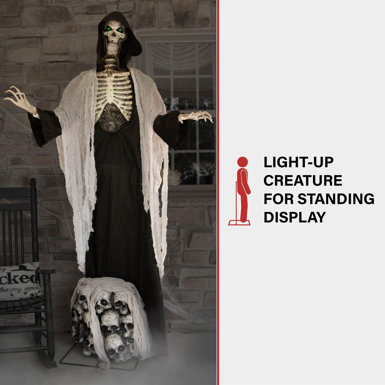 Haunted Hill Farm HHGRVYDSKEL-1FLSA Halloween-Animatronics - View #2