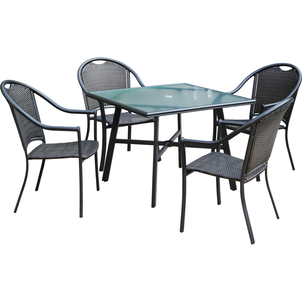 Hanover BAMDN5PCG Bambray 5-Piece Patio Conversation Set