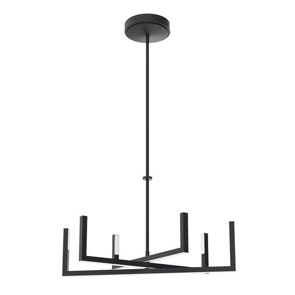 elan A-ELAN-84313MBK Priam Matte Black 6 - Light Chandelier - Hardwired Electric Led Fixture