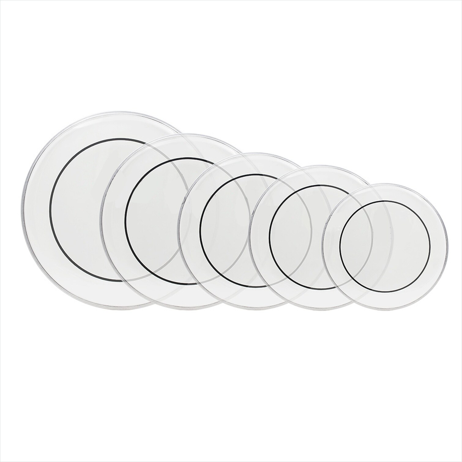 Naturefalls 5-Piece Transparent PET Drum Head Set 22 16 14 13 12 Inch ...