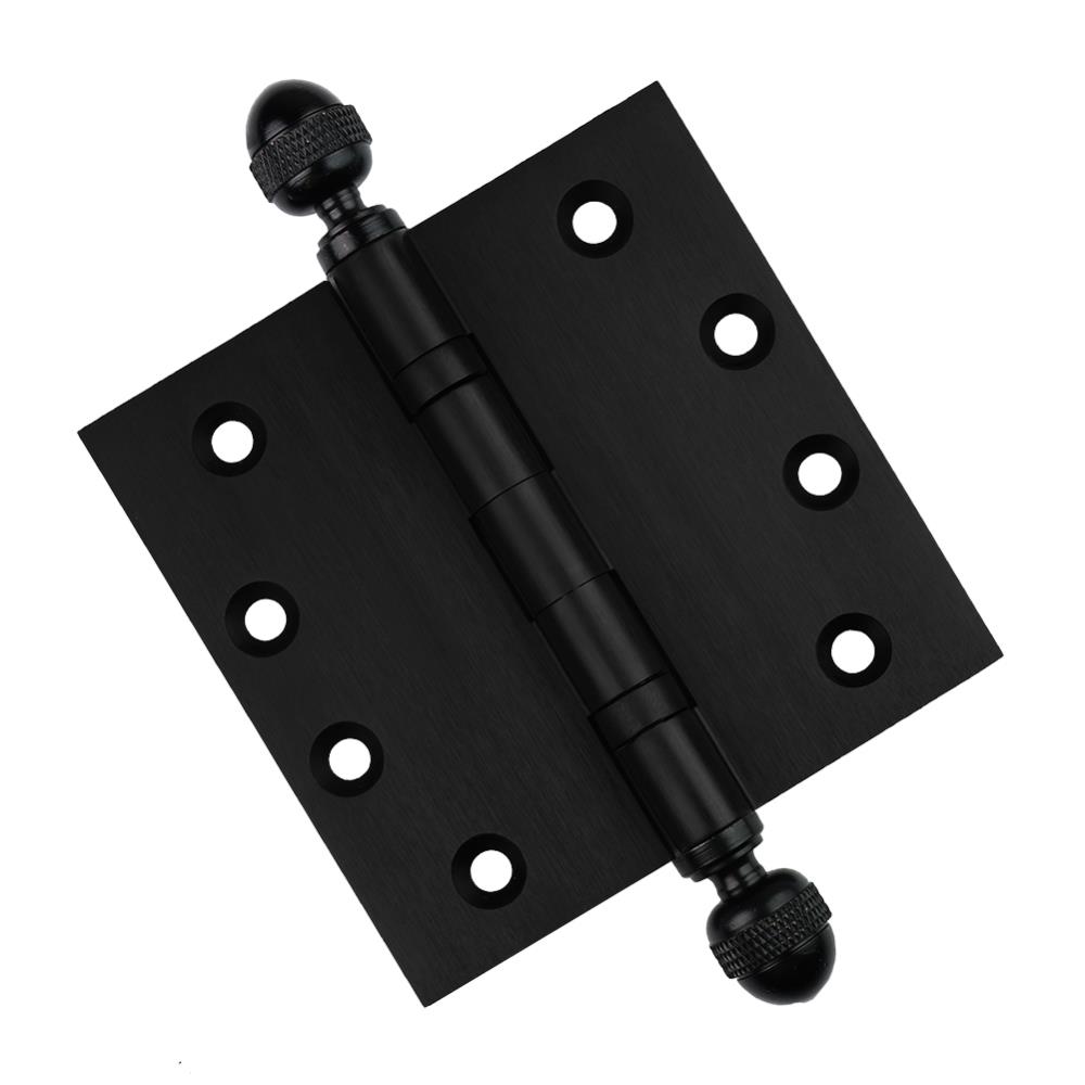 EMBASSY 4040BBUS19A-1 4-in H Square Black (US19) Mortise Interior/Exterior Door Hinge