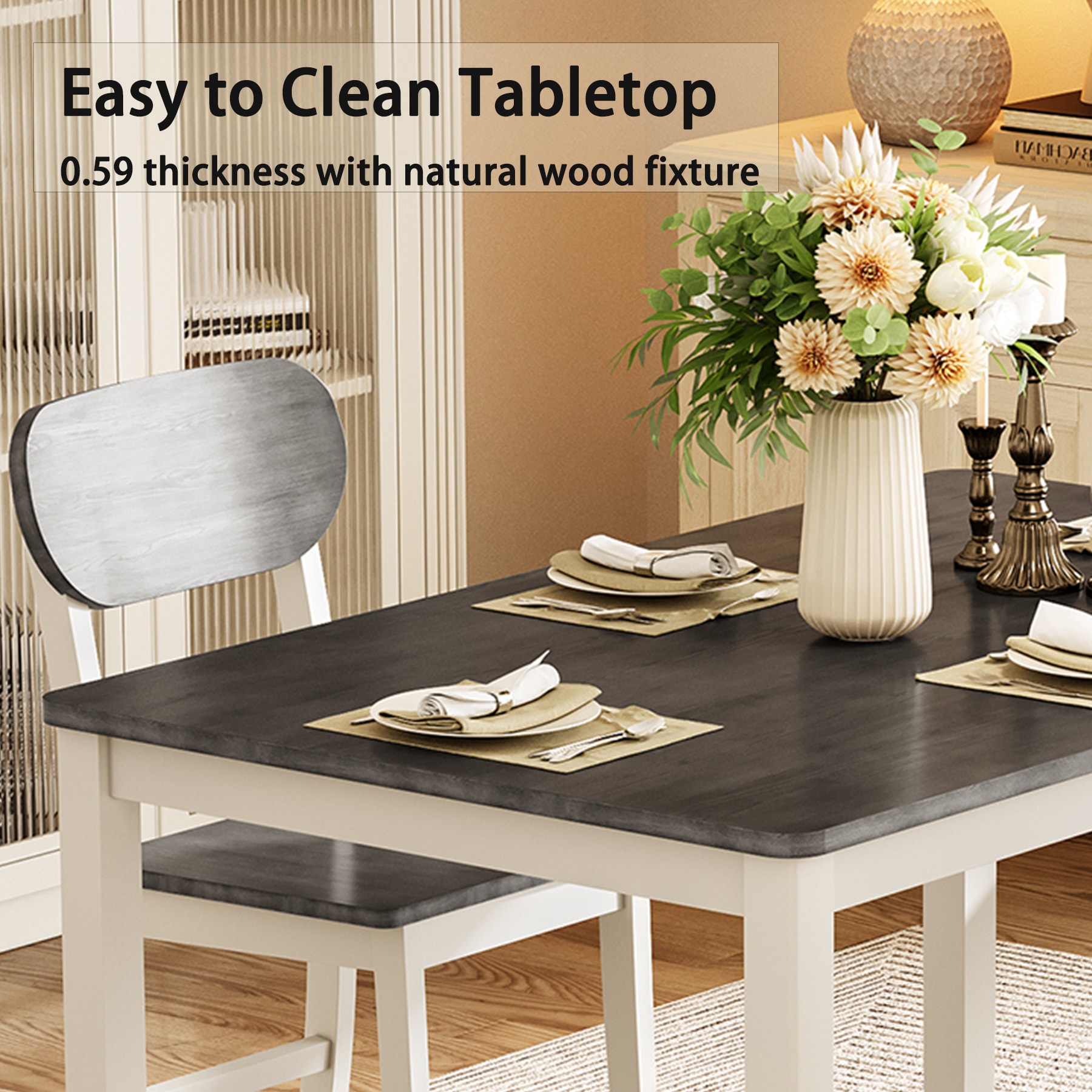 Tribesigns LWFD-ZF00018-YN Dining-Tables - View #4