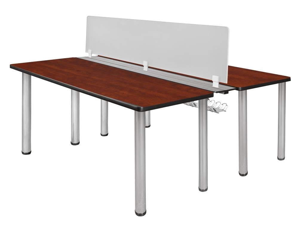 Regency MBSPD6024CHBPCM Kee Desking 58-in Red Modern/Contemporary 2-person Desk