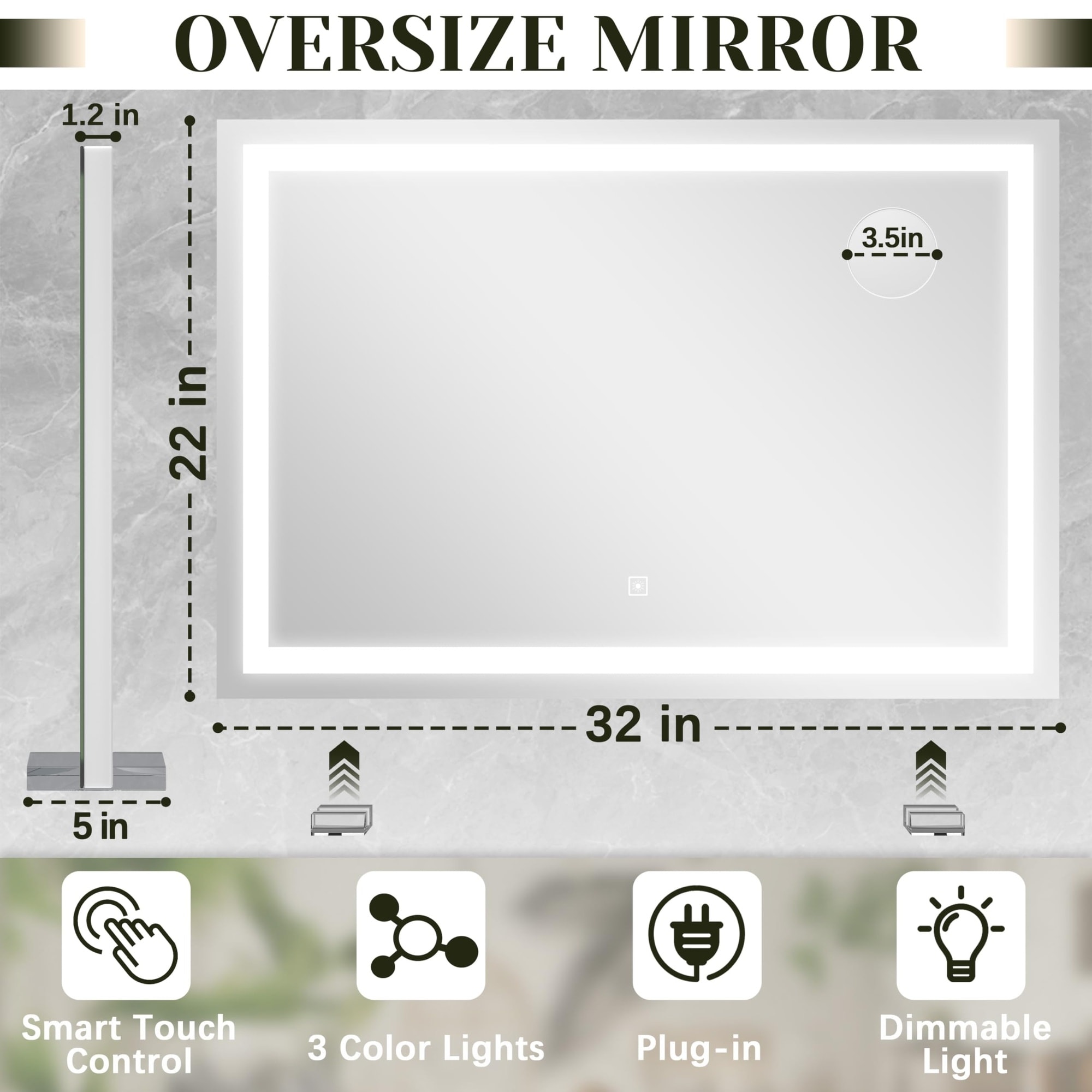Lukvuzo LLU0709L099 Makeup-Mirrors - View #2
