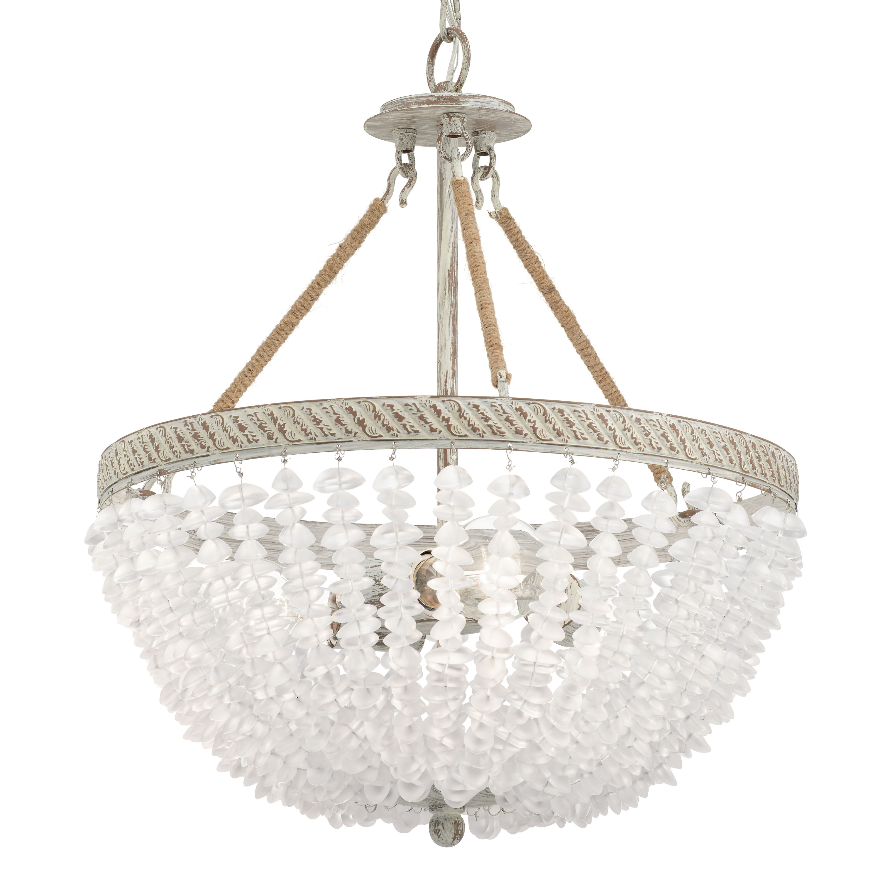 Elegant Lighting LD2410WH White Kenneth 14 Wide Pendant