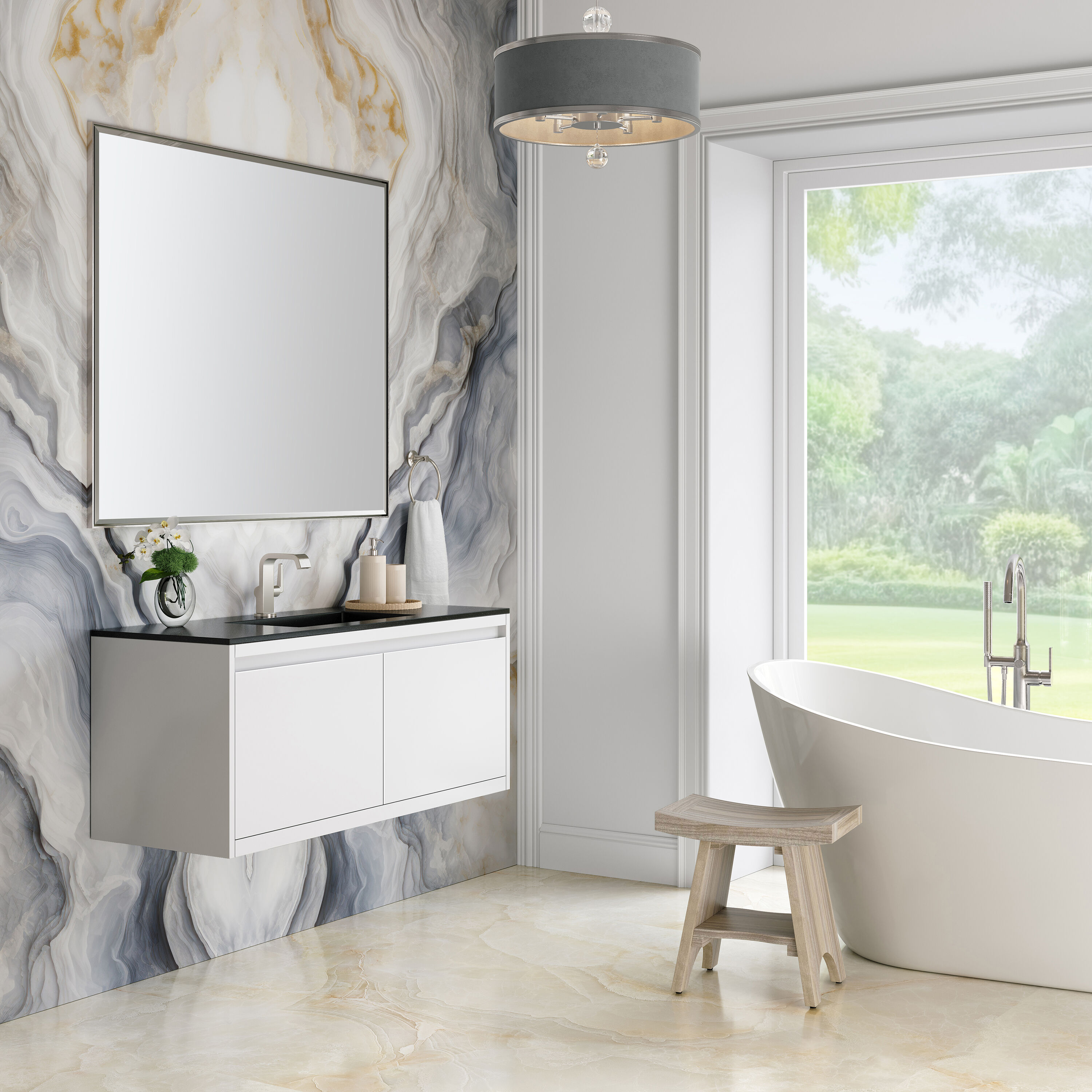 James Martin Vanities 805-V47.3-GW-CH Bath-Vanity-Combo - View #3