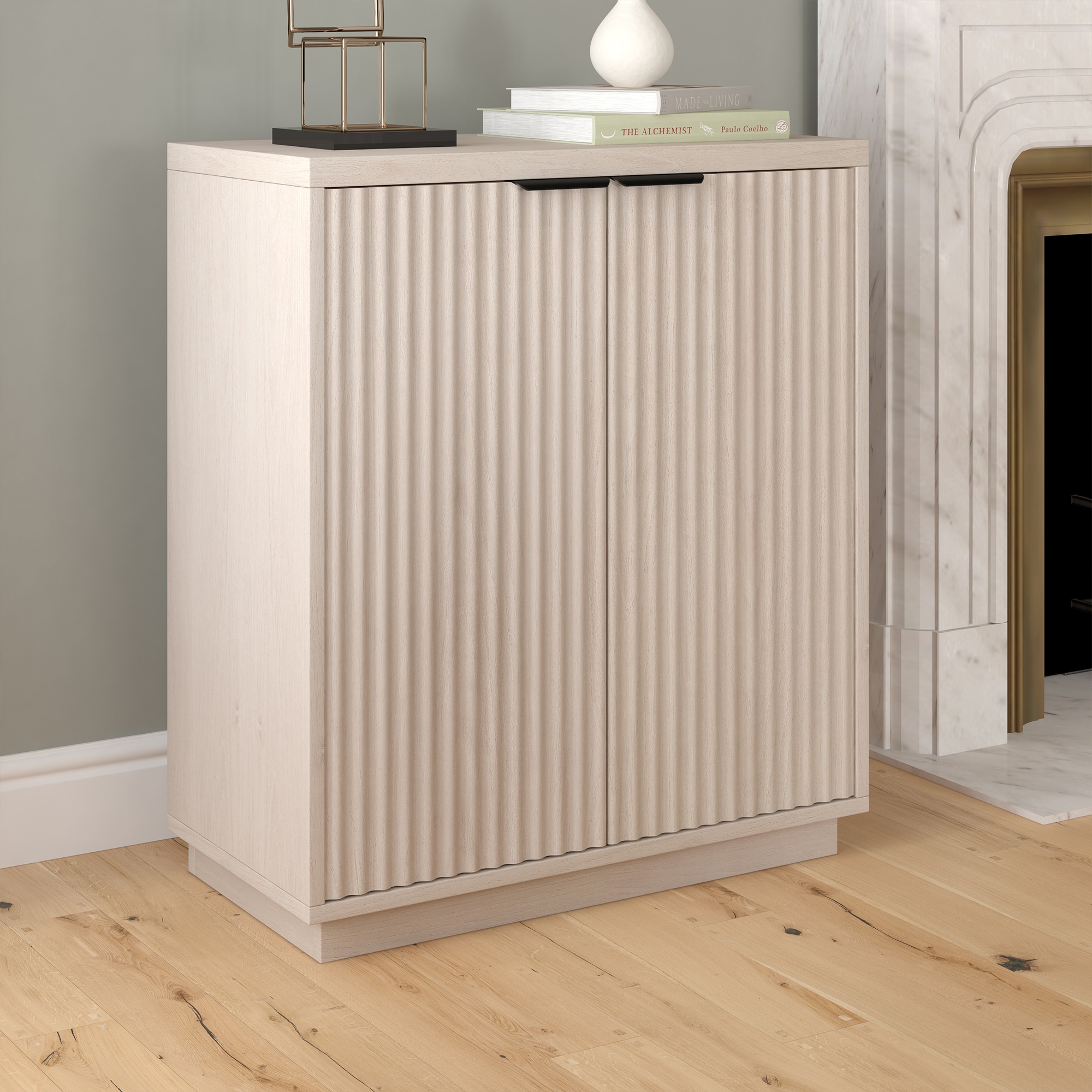 Alder White 28" Freestanding Office Cabinet with Adjustable Shelving