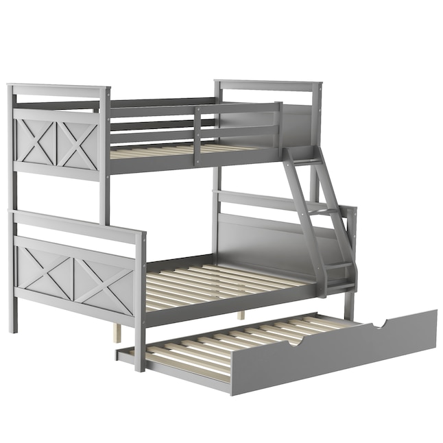 Casainc Twin Over Full Bunk Bed With, Queen Over Full Bunk Bed