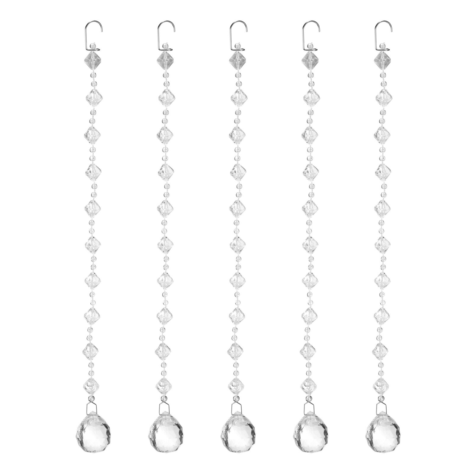 Unique Bargains - 10 Pcs Acrylic Crystal Garland Strands Clear Crystal Beads Strands Chandelier C...