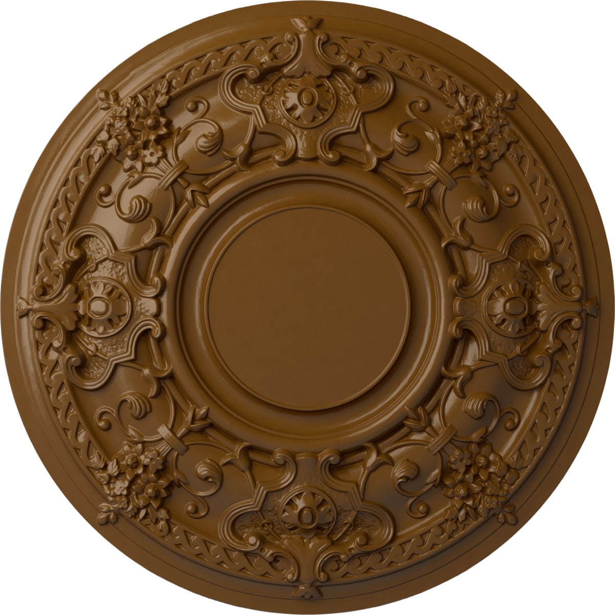 Ekena Millwork CM32JASTF Jackson 32.75-in W x 32.75-in L Painted Smokey Topaz Polyurethane Whole Ceiling Medallion