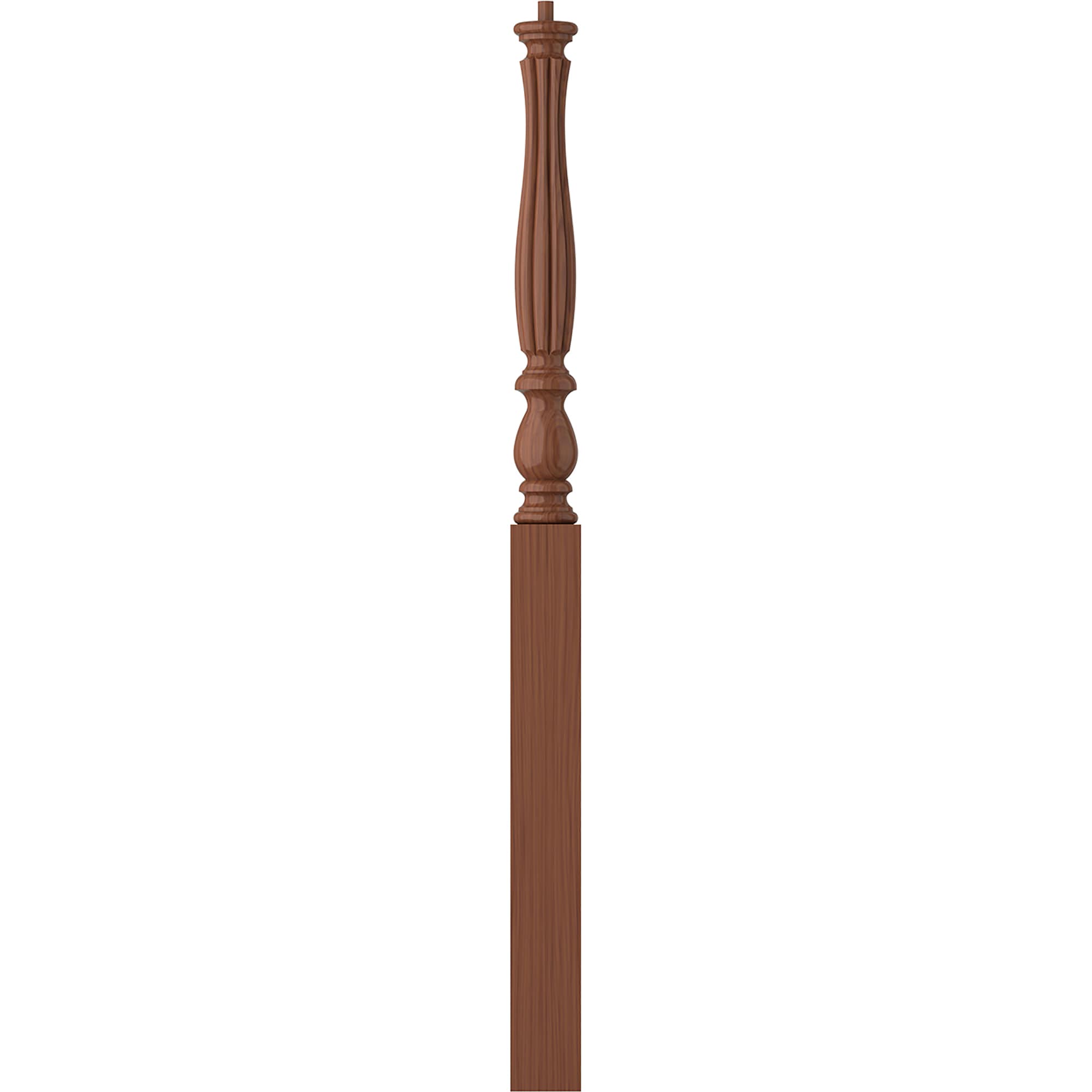 L.J. Smith Stair Systems LJB-3914-C Harbor 3.25-in x 50-in Unfinished Cherry Starting Stair Newel Post