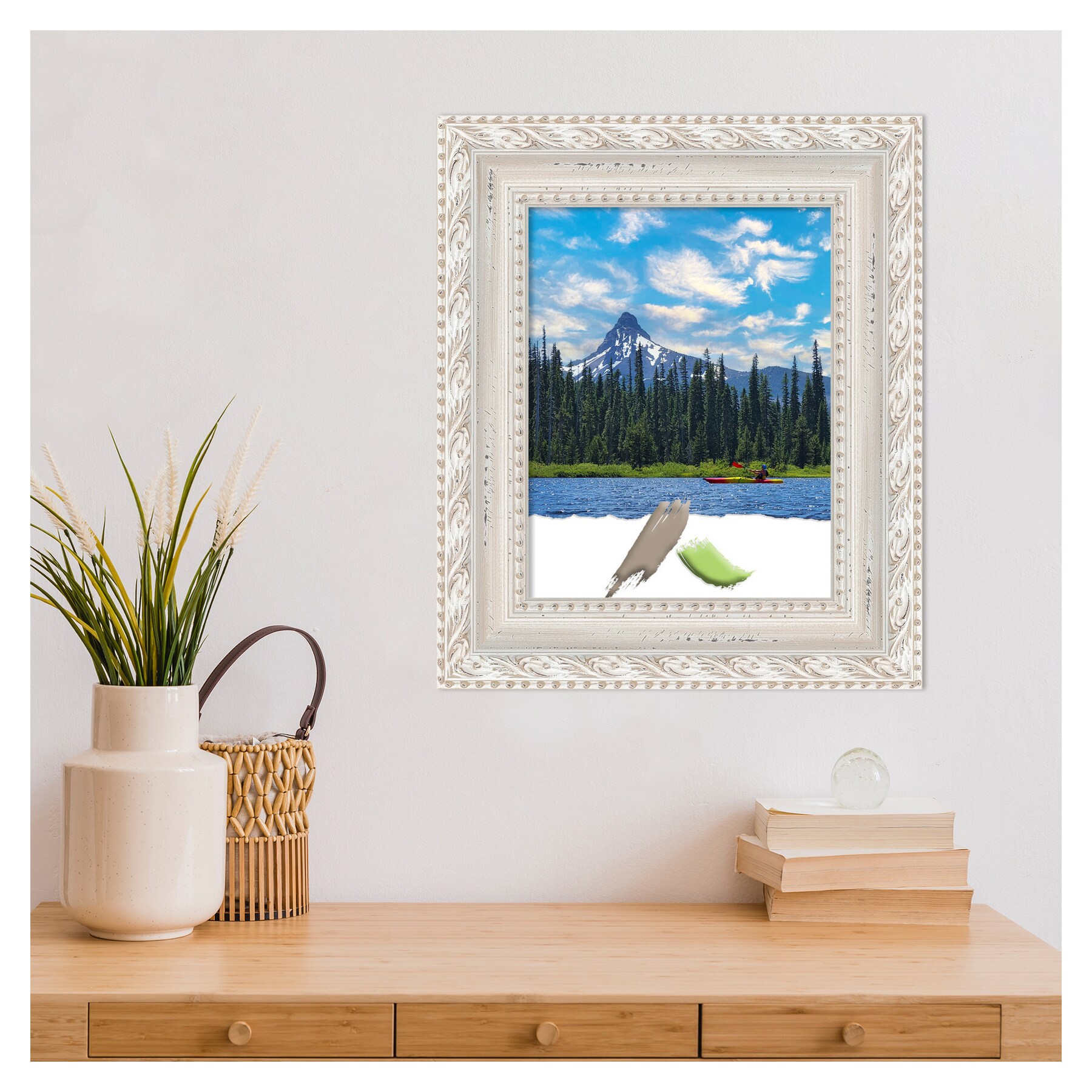 Opera Off White Distressed Wood Picture Frame 11x14