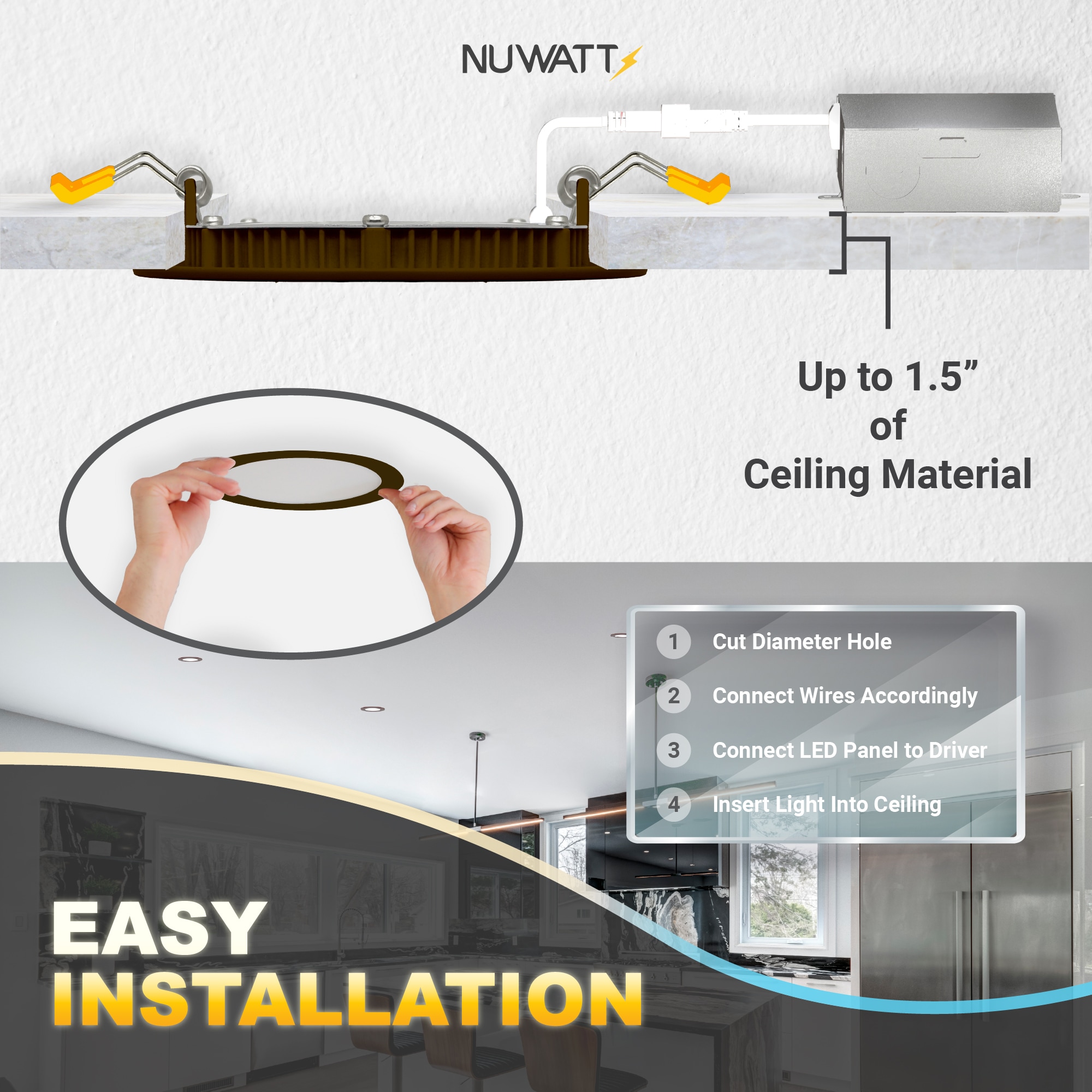 NUWATT NW-P-DL-6-15W5CTBZ6P Led-Retrofit-Downlight - View #6