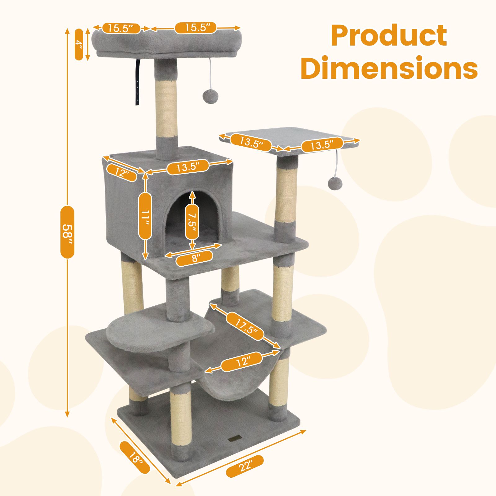 Slickblue D-CO-SH17401VP Cat-Trees - View #3