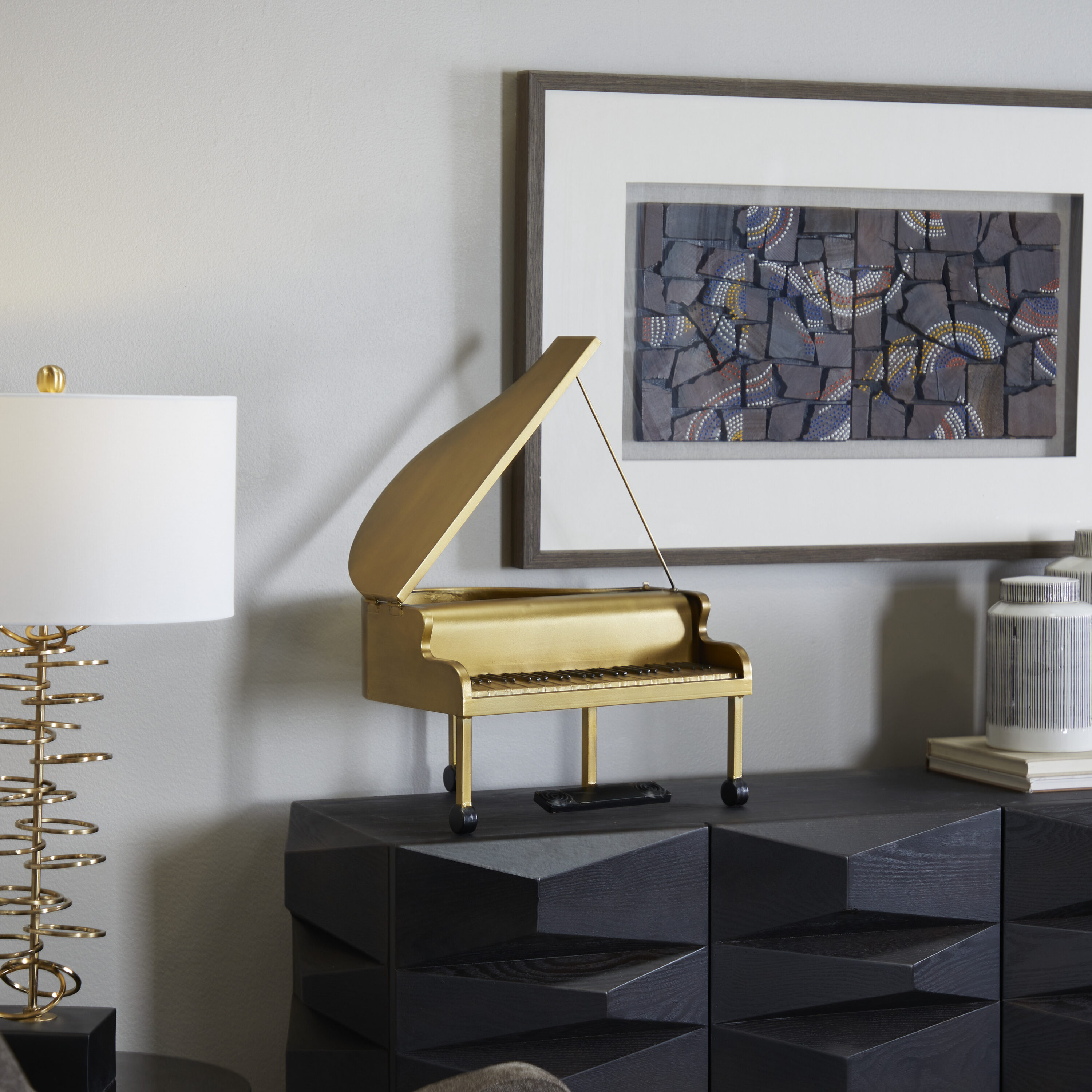 The Novogratz 32599 Gold Metal Modern Sculpture