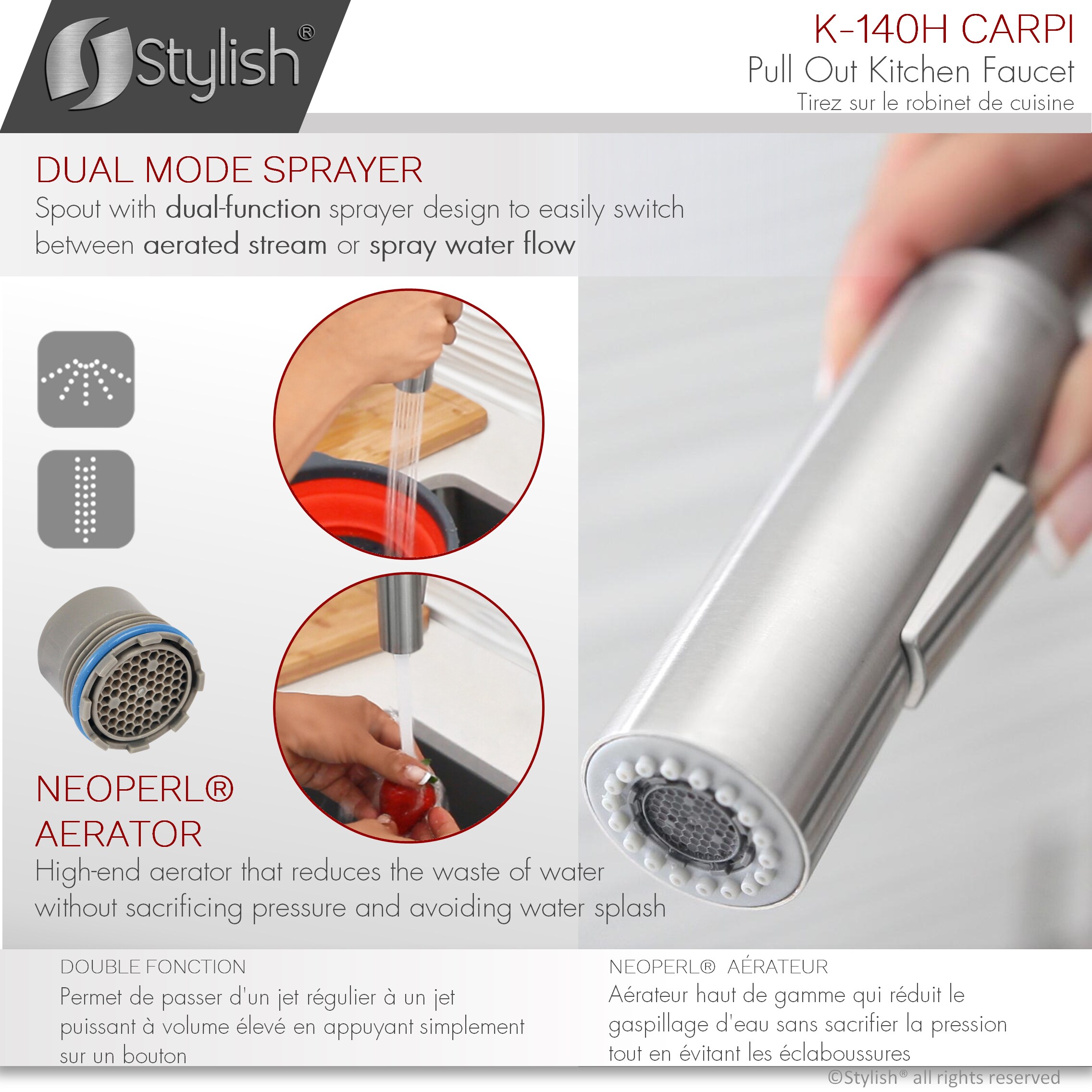 Stylish K-140H Kitchen-Faucets - View #11