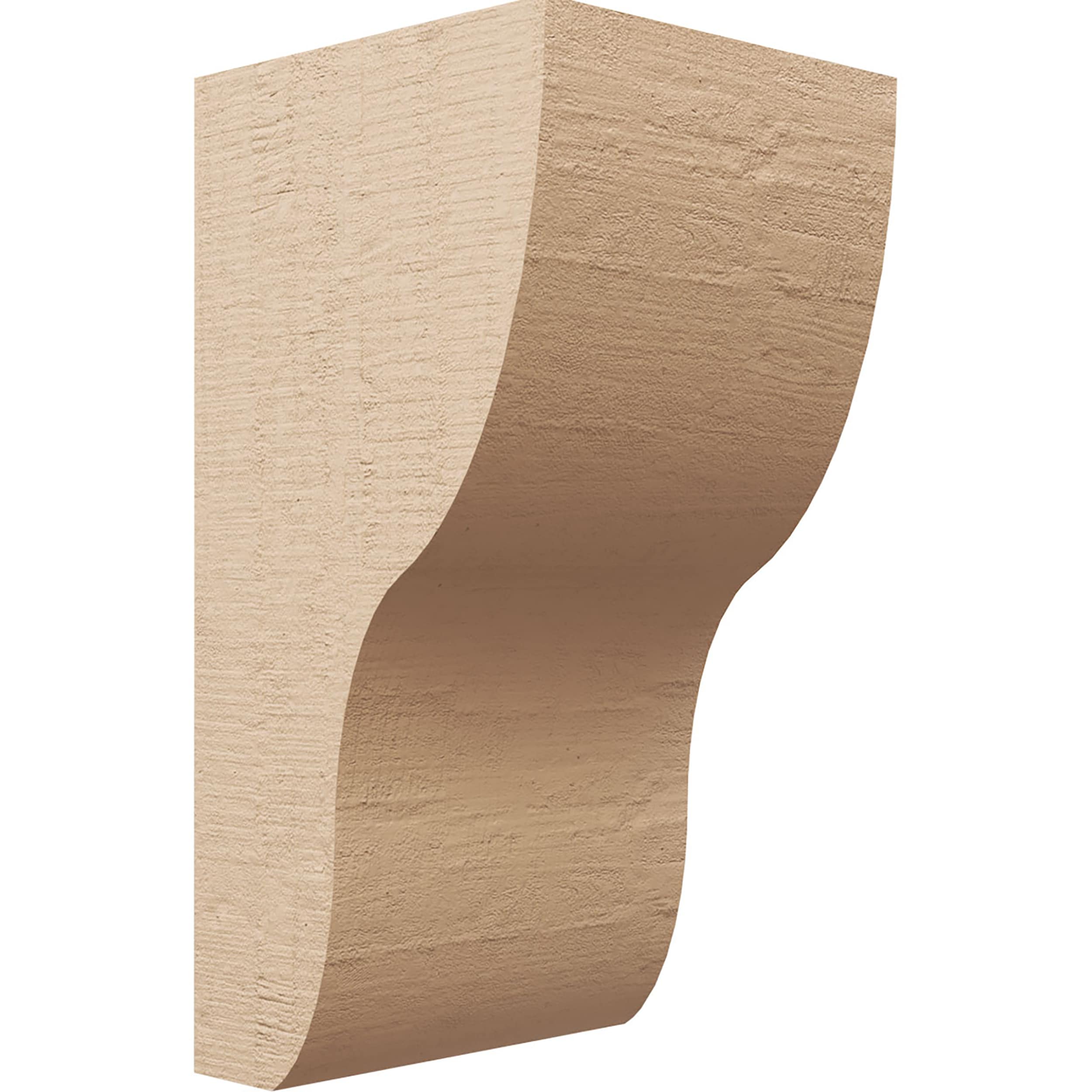 Ekena Millwork CORU11X11X22GRNRCPR 11-in x 11-in x 22-in Rough Cedar Woodgrain TimberThane Primed Urethane Paintable/Stainable Corbel