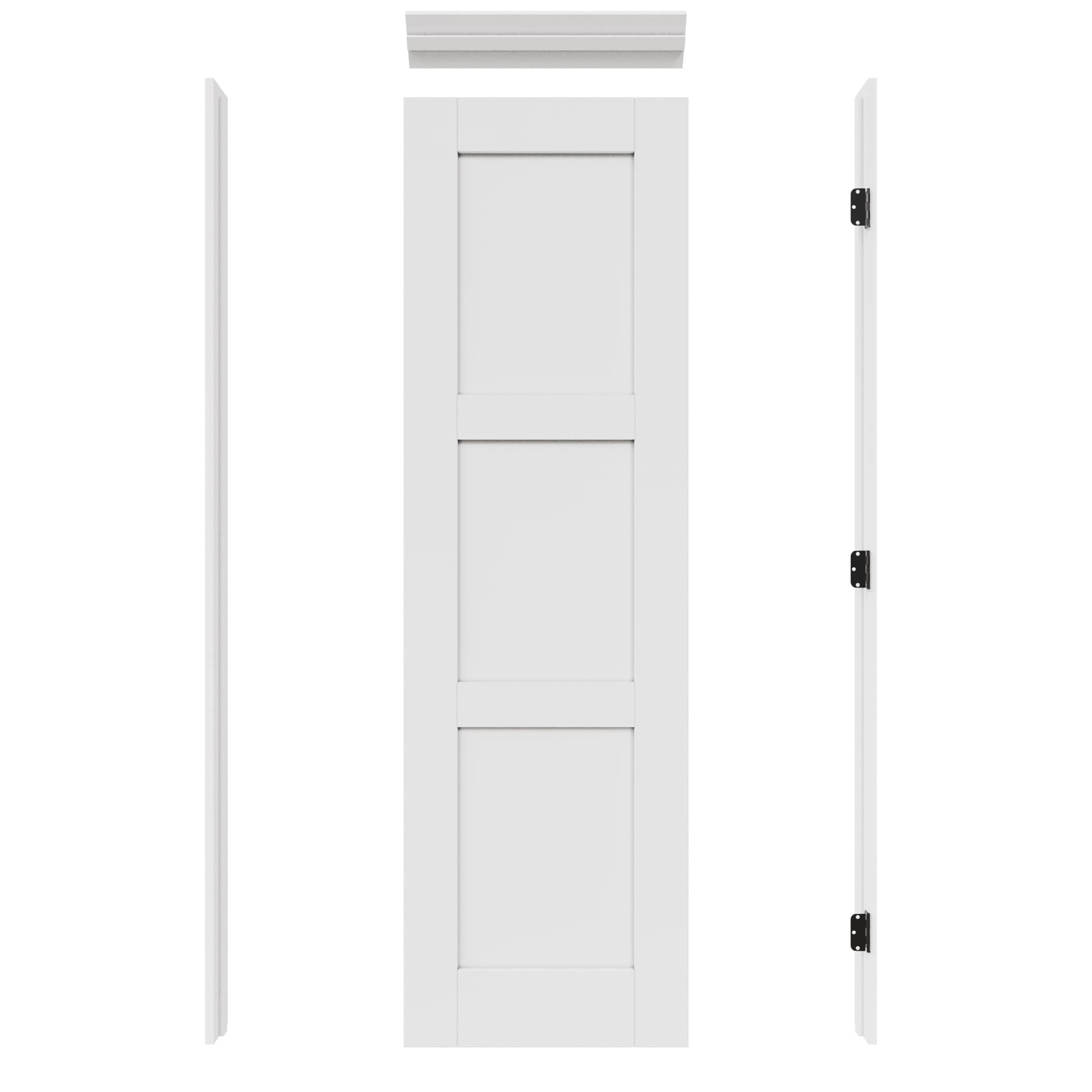 JUJUBON IN-PREPR-FM-SGXB-24L 24-in x 80-in White Quickly Assemble Jamb Solid core 3-panel square Left hand Smooth Prefinished MDF Flat Jamb Single Prehung Interior Door