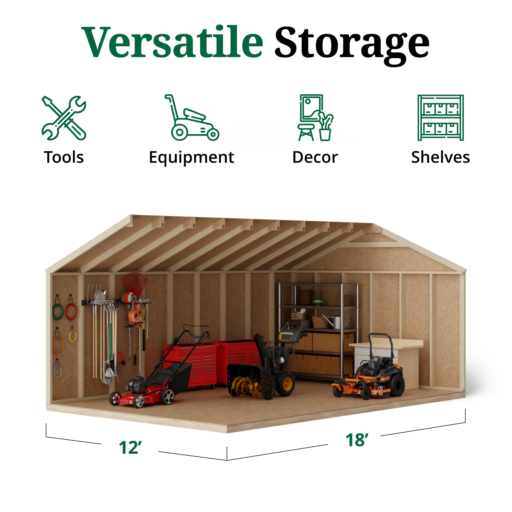 Little Cottage Co 12X18 VGS-PC-FK Wood-Storage-Buildings - View #5
