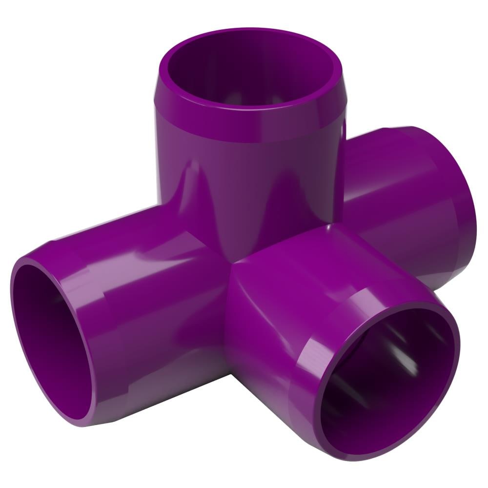 PVC Pipeworks 075-4W-P-8 3/4-in Schedule 40 PVC Tee in Purple (8-Pack)