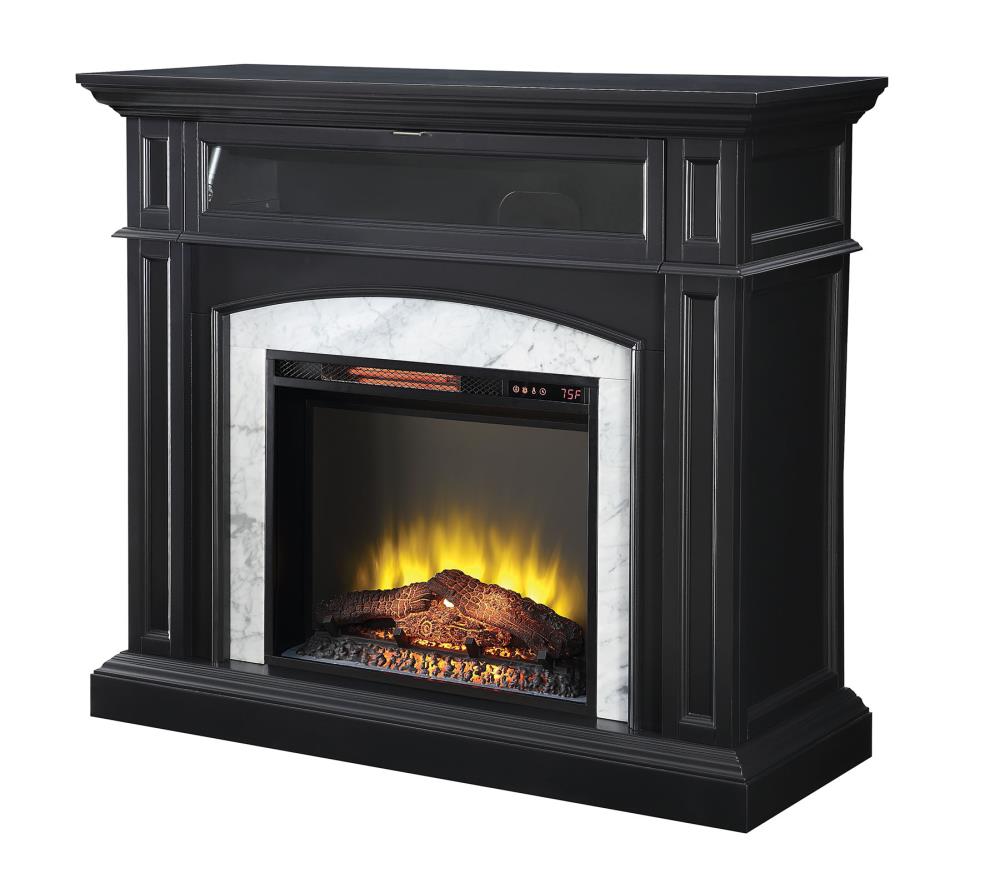 Scott Living 46.5-in W Dark Gray Infrared Quartz Electric Fireplace at ...