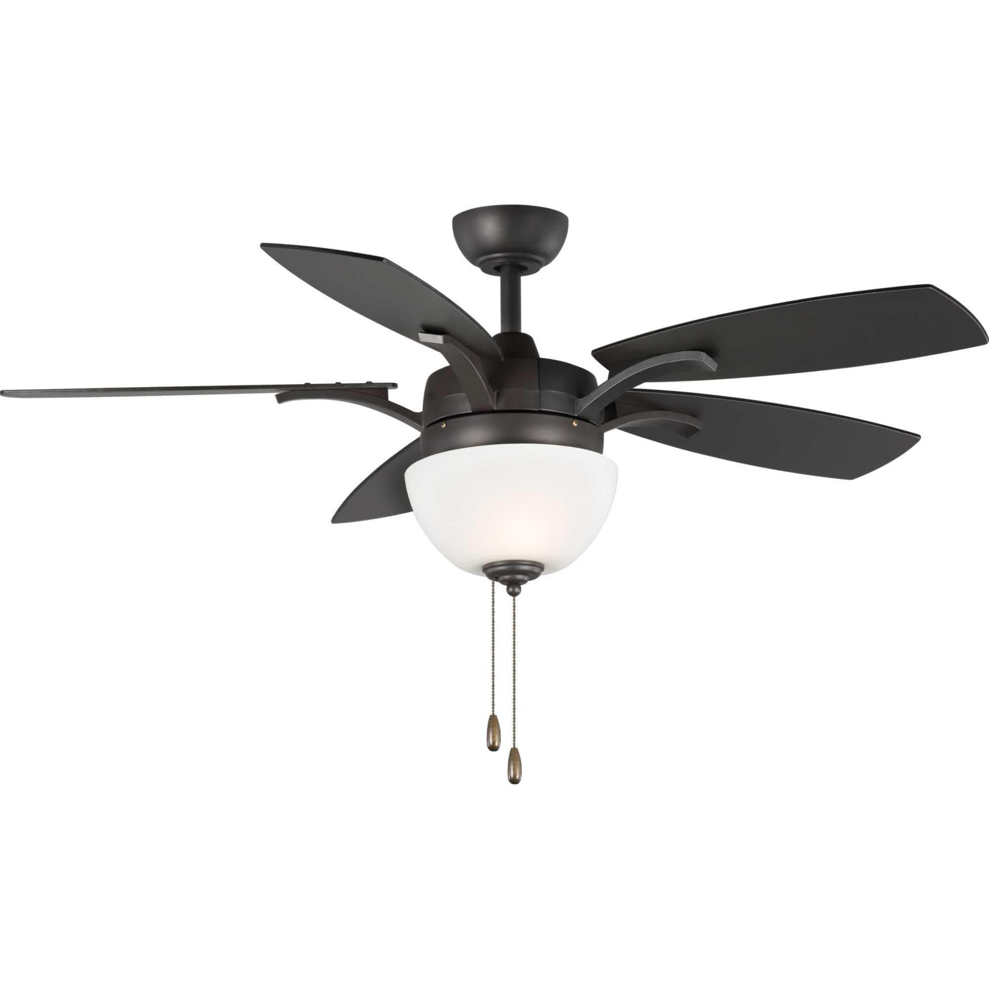 Progress Lighting P2598-143 Olson 52-in Graphite with Graphite, Walnut Blades Ceiling Fan With Light ( 5 -Blade )