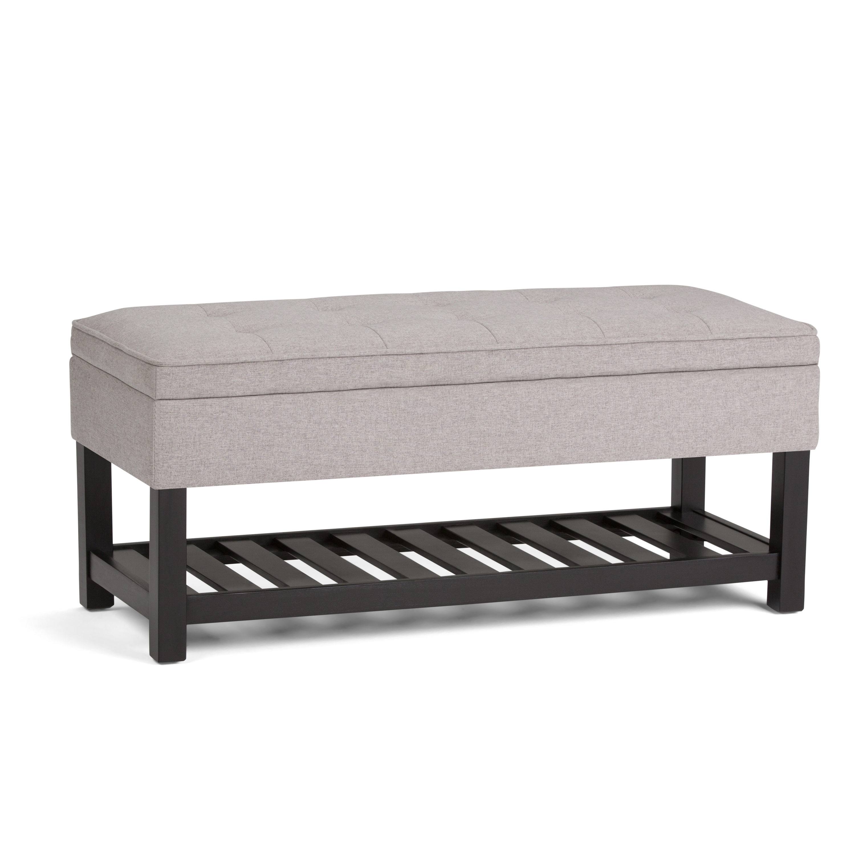 Simpli Home AXCCOS-OTTBNCH-01CLG Cosmopolitan Casual Cloud Grey Storage Ottoman