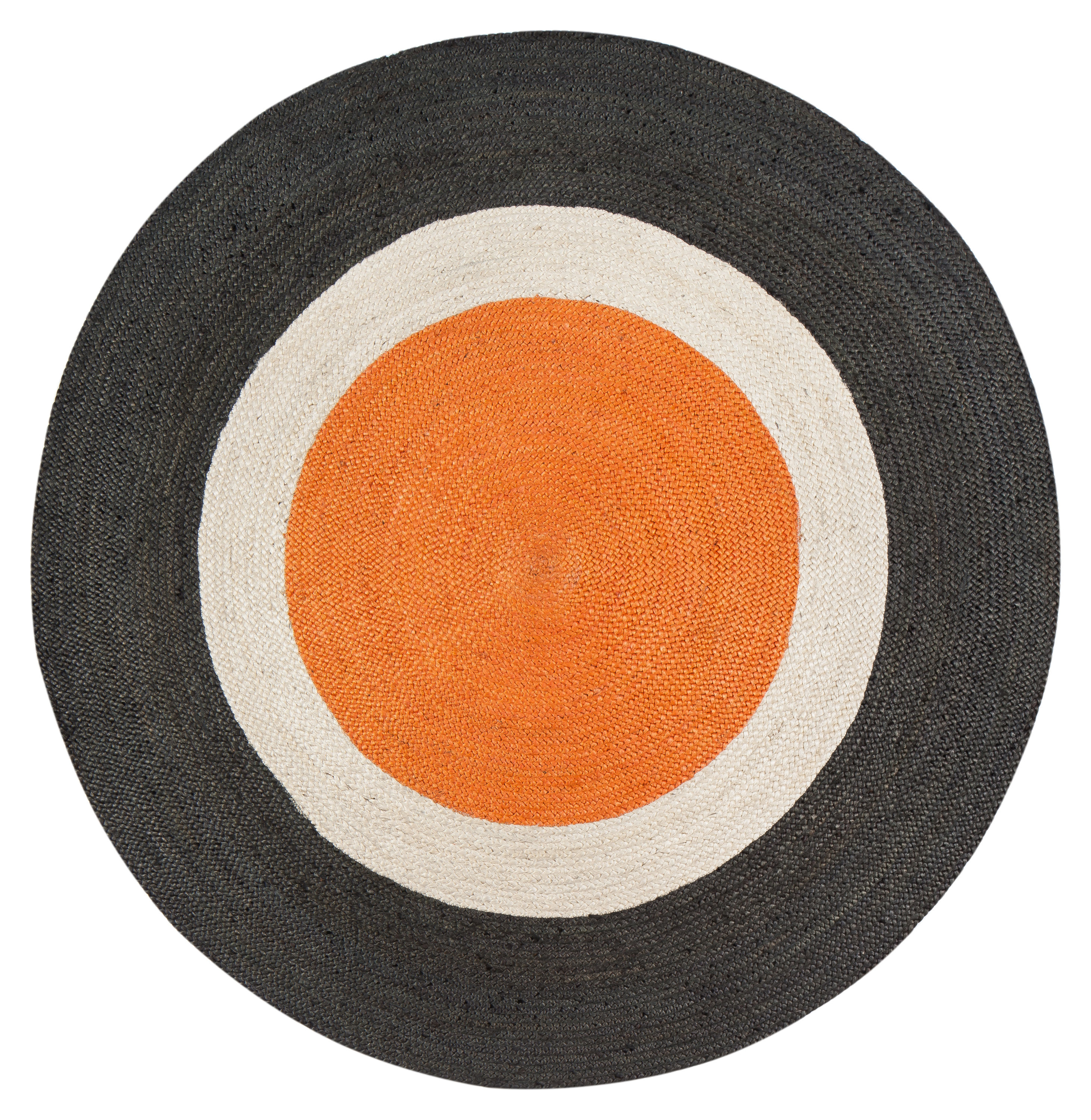 Anji Mountain 4 X 4 Jute Gray Beige Orange Round Indoor Area Rug At   14888241 