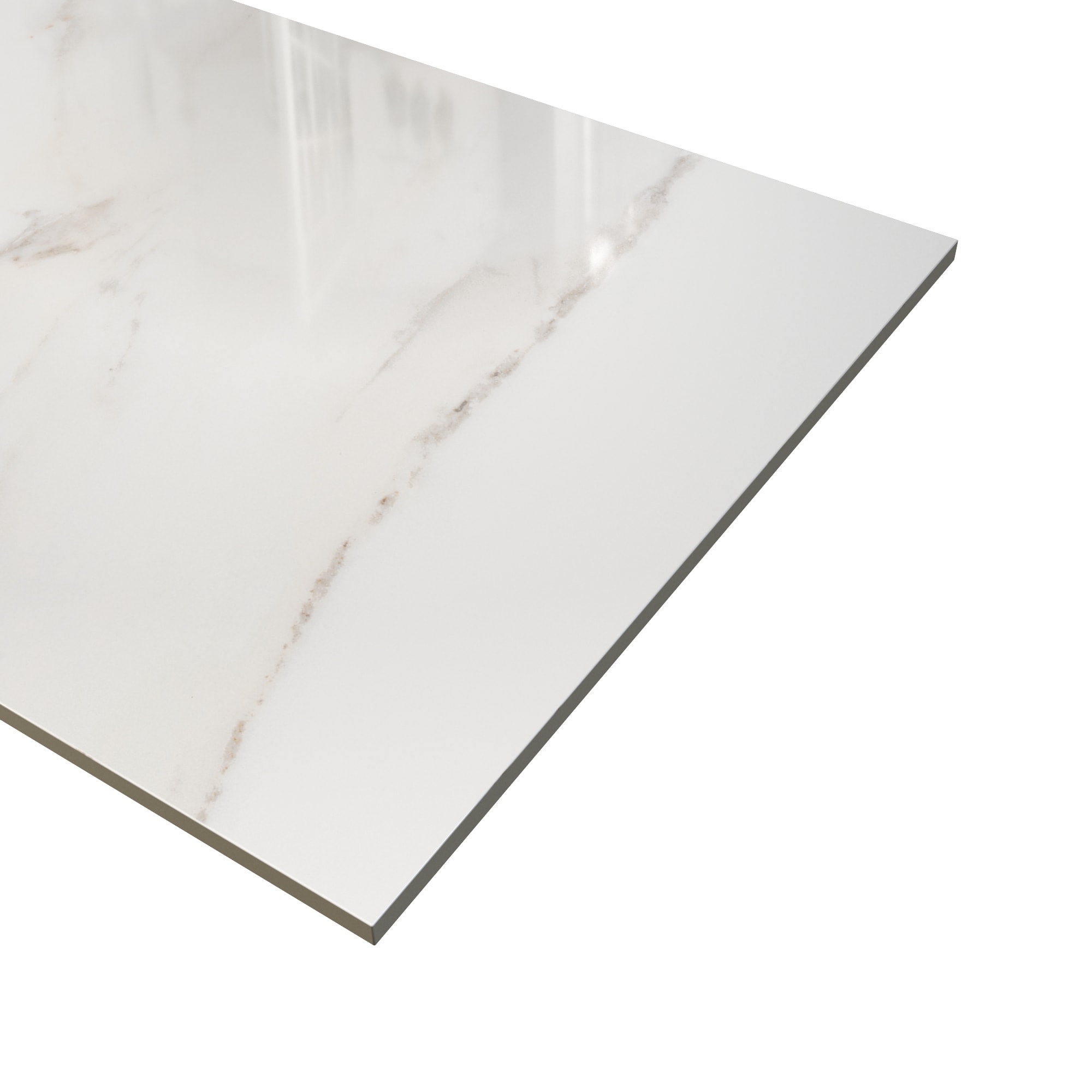 Statuario Crema 12-in x 24-in Polished Porcelain Marble Look Floor and Wall Tile (1.937-sq ft/ Piece)